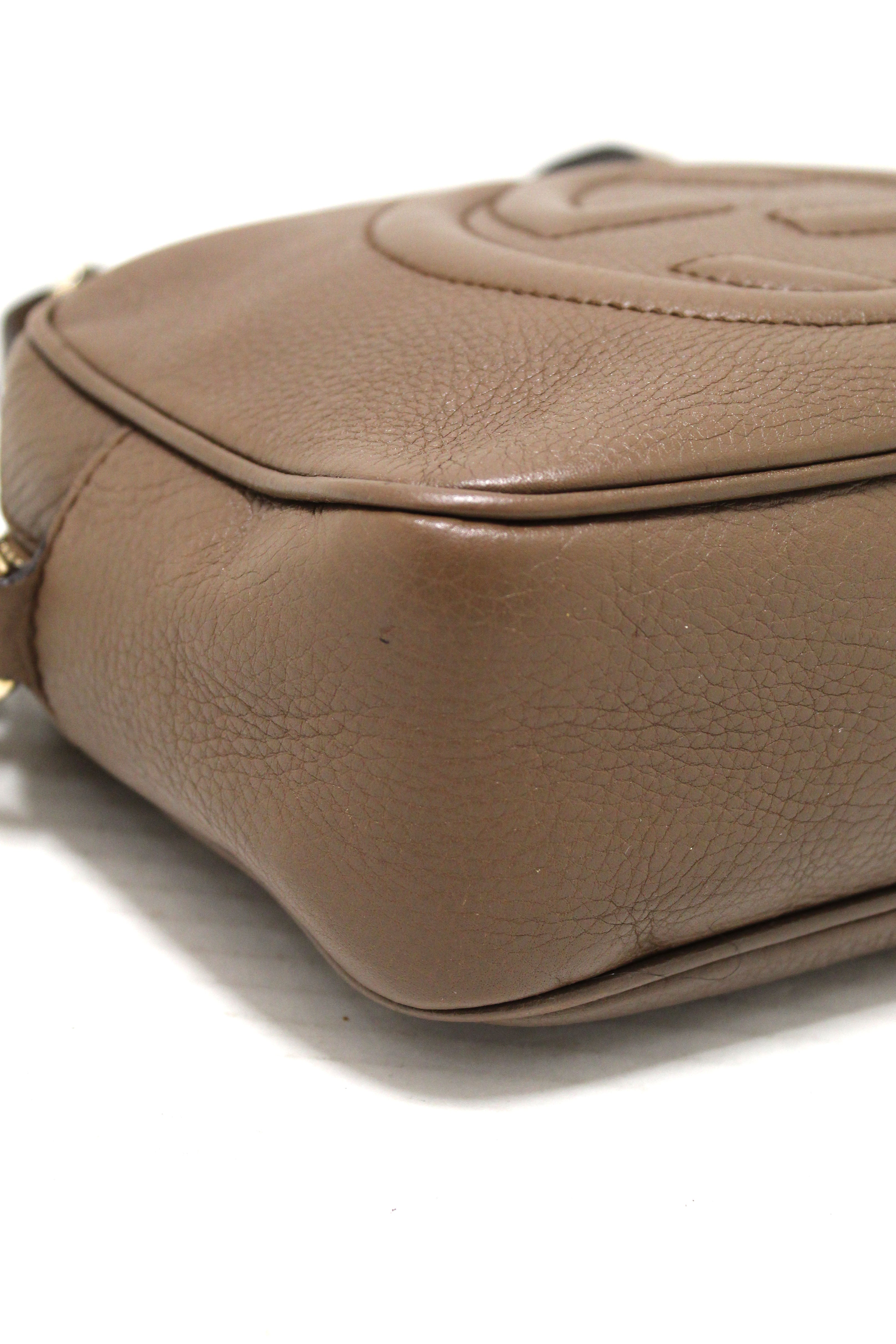 Authentic Gucci Soho Small Disco Leather Crossbody Bag in Brown - Perfect for Everyday Use, Travel & Date Night Outfits