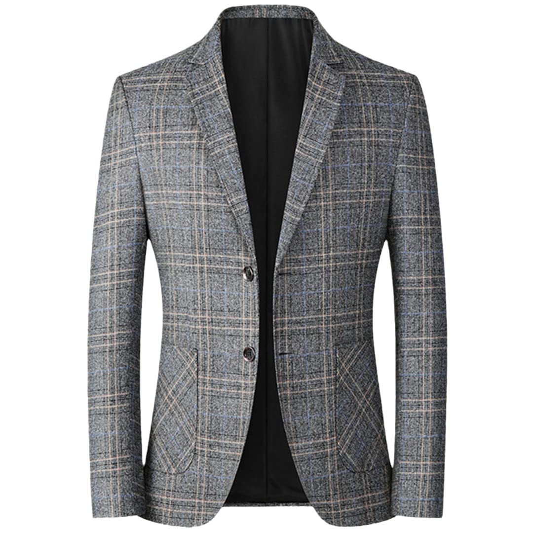 Men's Spring Plaid Blazer - Wedding & Business Casual Suit Jacket for Formal Occasions | Office Wear, Date Night & Special Events