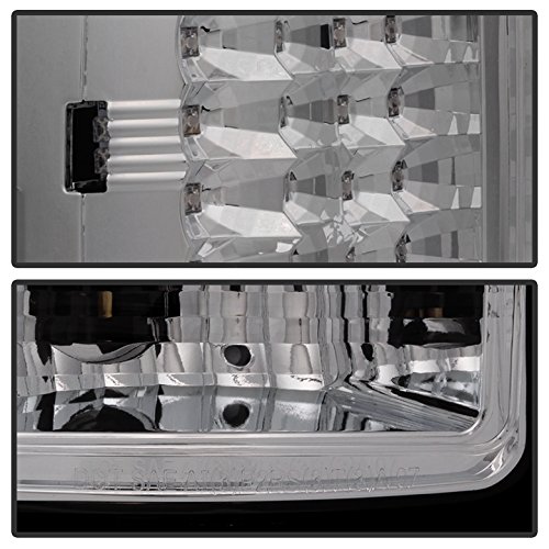 ACANII Chrome LED Tail Lights for 2007-2013 GMC Sierra 1500 & 2007-2014 2500/3500 Pickup Trucks - Bright Brake Lamps (Left+Right Pair) - Enhanced Safety & Style for Night Driving