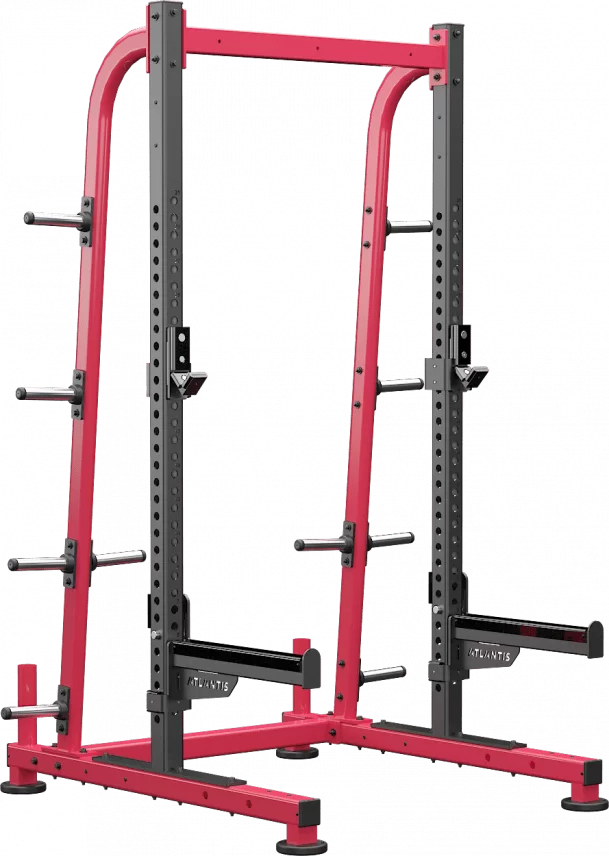 ATLANTIS Half Rack - Premium Strength Training Equipment for Home & Gym Workouts | Perfect for Squats, Bench Press & Weightlifting Exercises