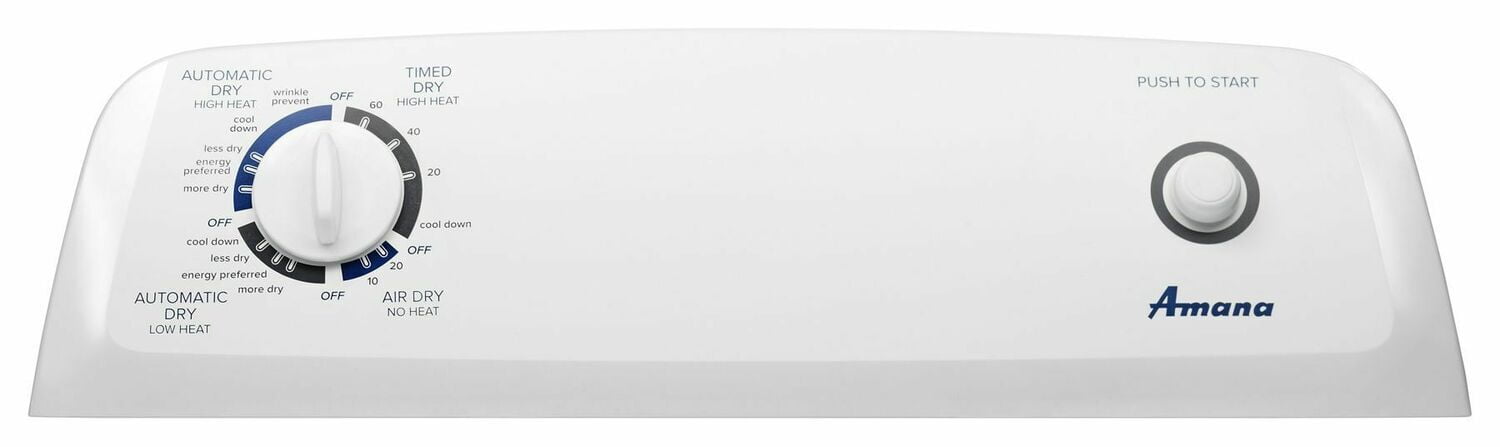 Amana NGD4655EW 6.5 Cu. Ft. White Gas Dryer with Wrinkle Prevent Option - Perfect for Large Family Laundry & Wrinkle-Free Clothes Care