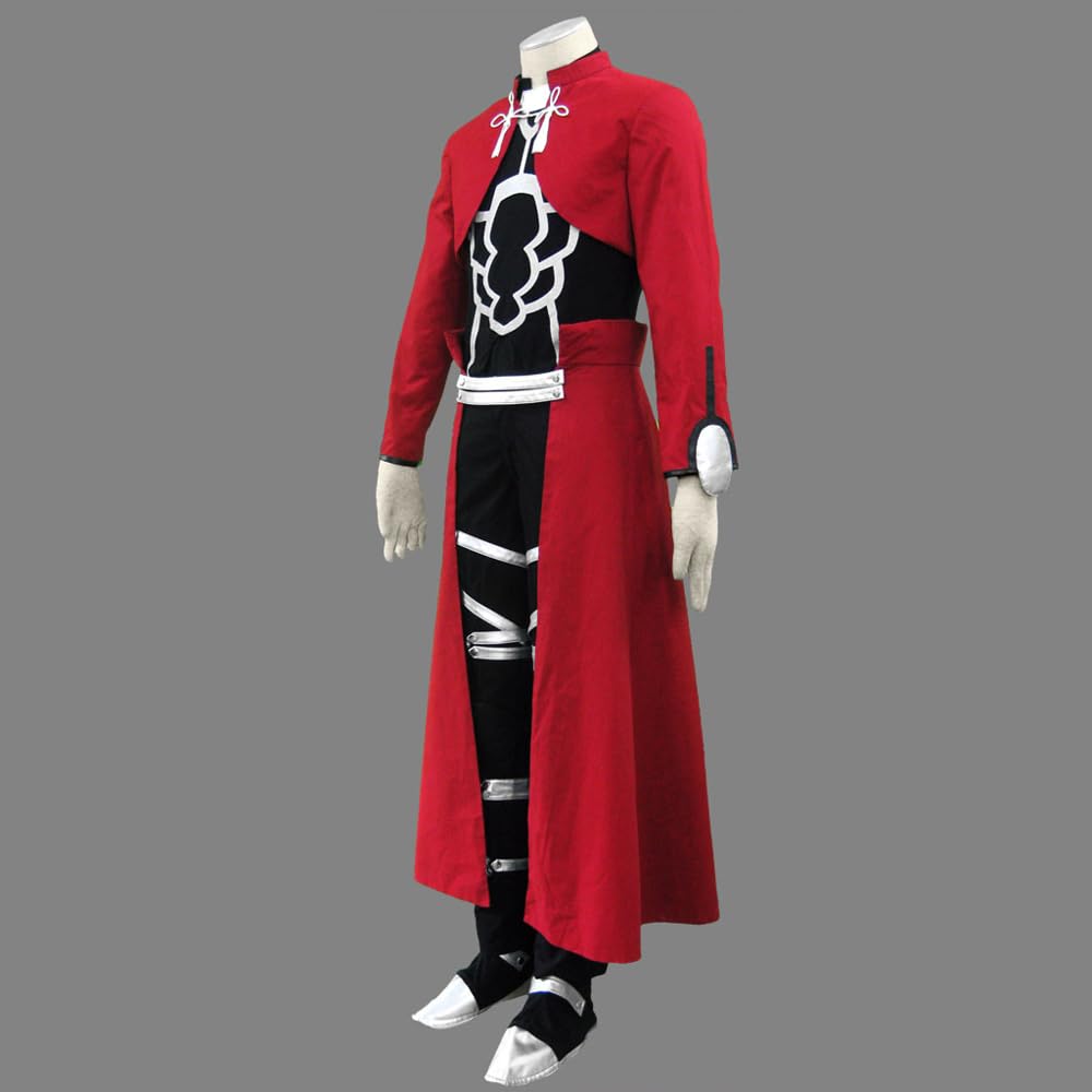 Fate Stay Night Archer Shirou Emiya Red Halloween Cosplay Costume for Men - XXL Size | Anime Convention Outfit, Halloween Party Costume, Cosplay Event Dress Up