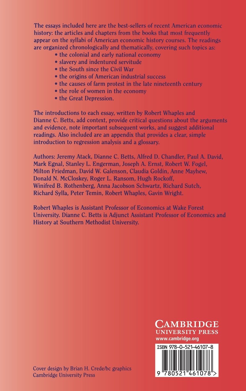 Historical Perspectives on the American Economy: Selected Readings for Students, Researchers & History Enthusiasts - Perfect for Academic Studies & Economic Research