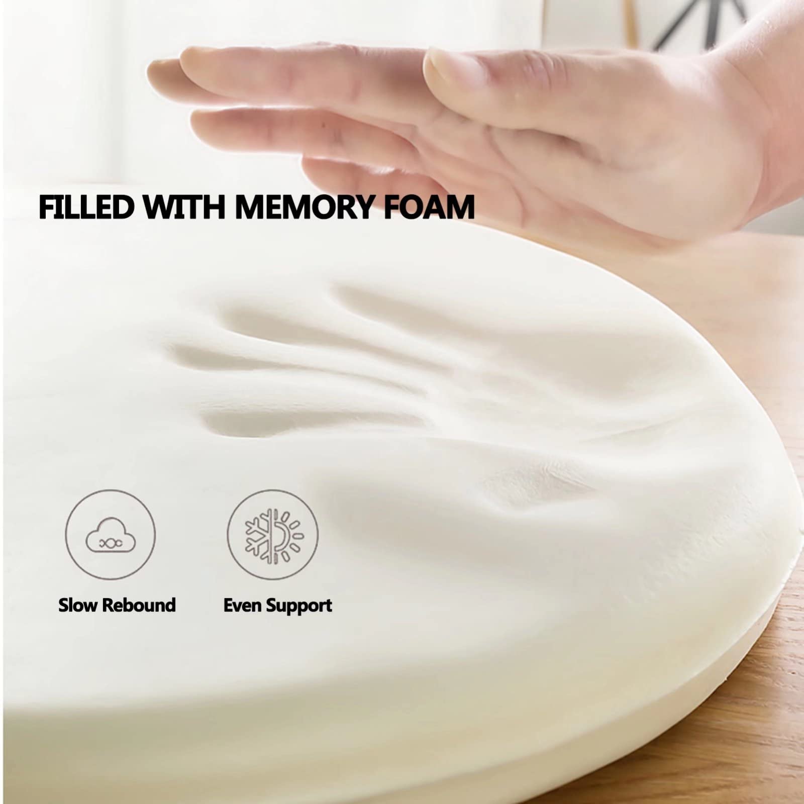 **Round Memory Foam Seat Cushions for Stools & Patio Chairs – Waterproof, Stain-Resistant, Durable Leather Cover – Easy to Clean (Yellow) – Perfect for Outdoor Furniture, Kitchen Bar Stools & Garden Seating**