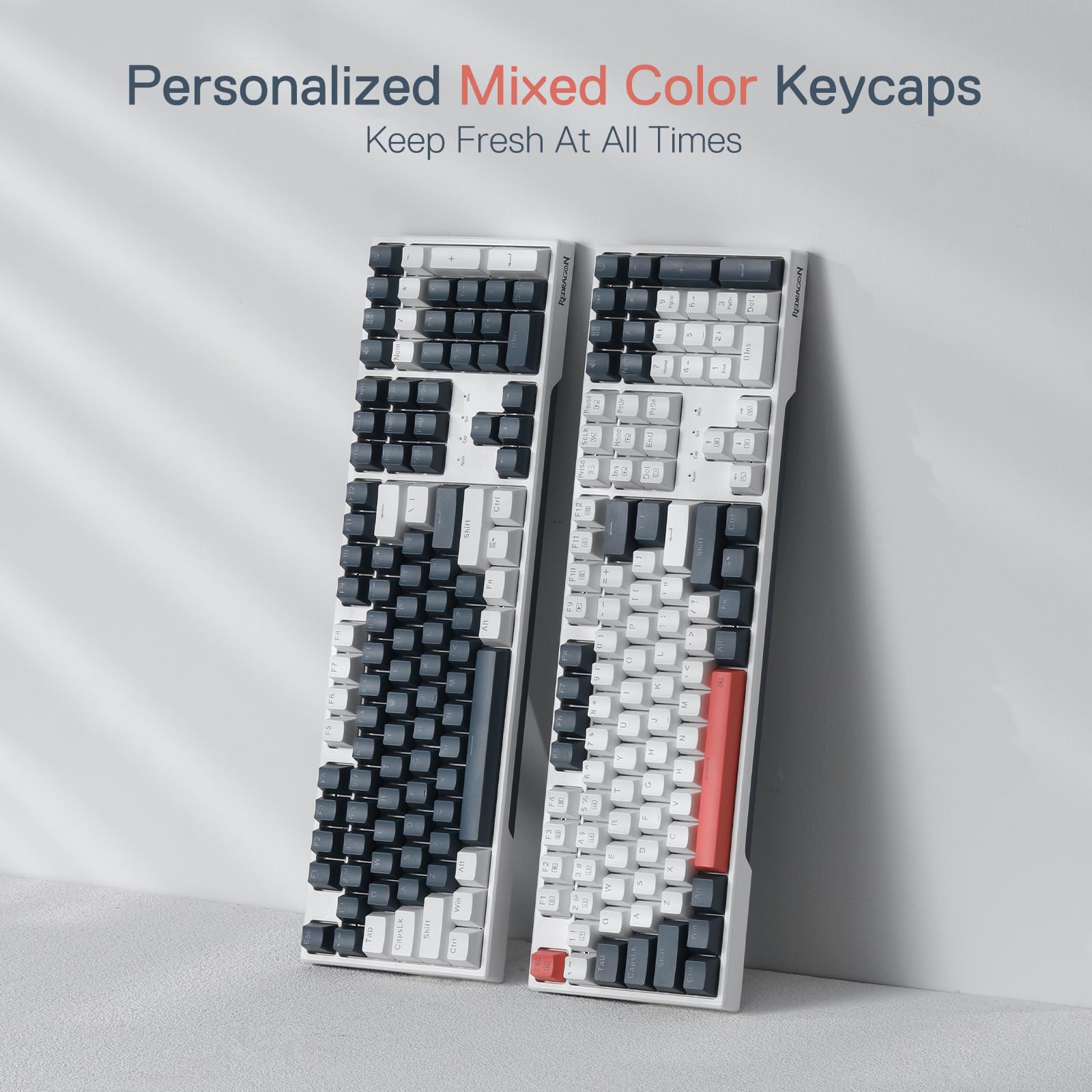 Redragon K668 RGB Mechanical Gaming Keyboard - 104 Keys, Hot-Swappable, Red Switch for PC Gaming