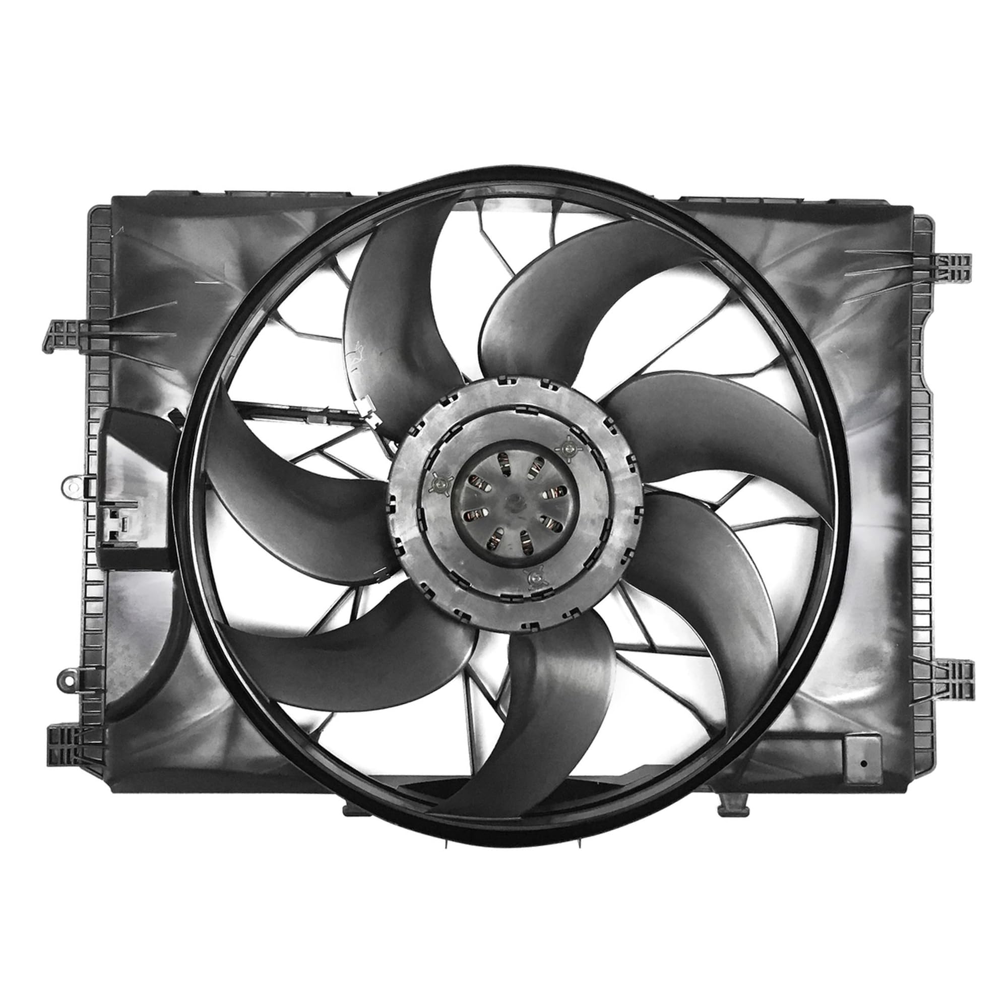PartsFlow Radiator Cooling Fan Assembly Compatible with 2010-2015 Mercedes-Benz C300 & 2009-2014 Mercedes-Benz GLK350 (Part# 621-373) - Perfect for Engine Cooling and Overheating Prevention