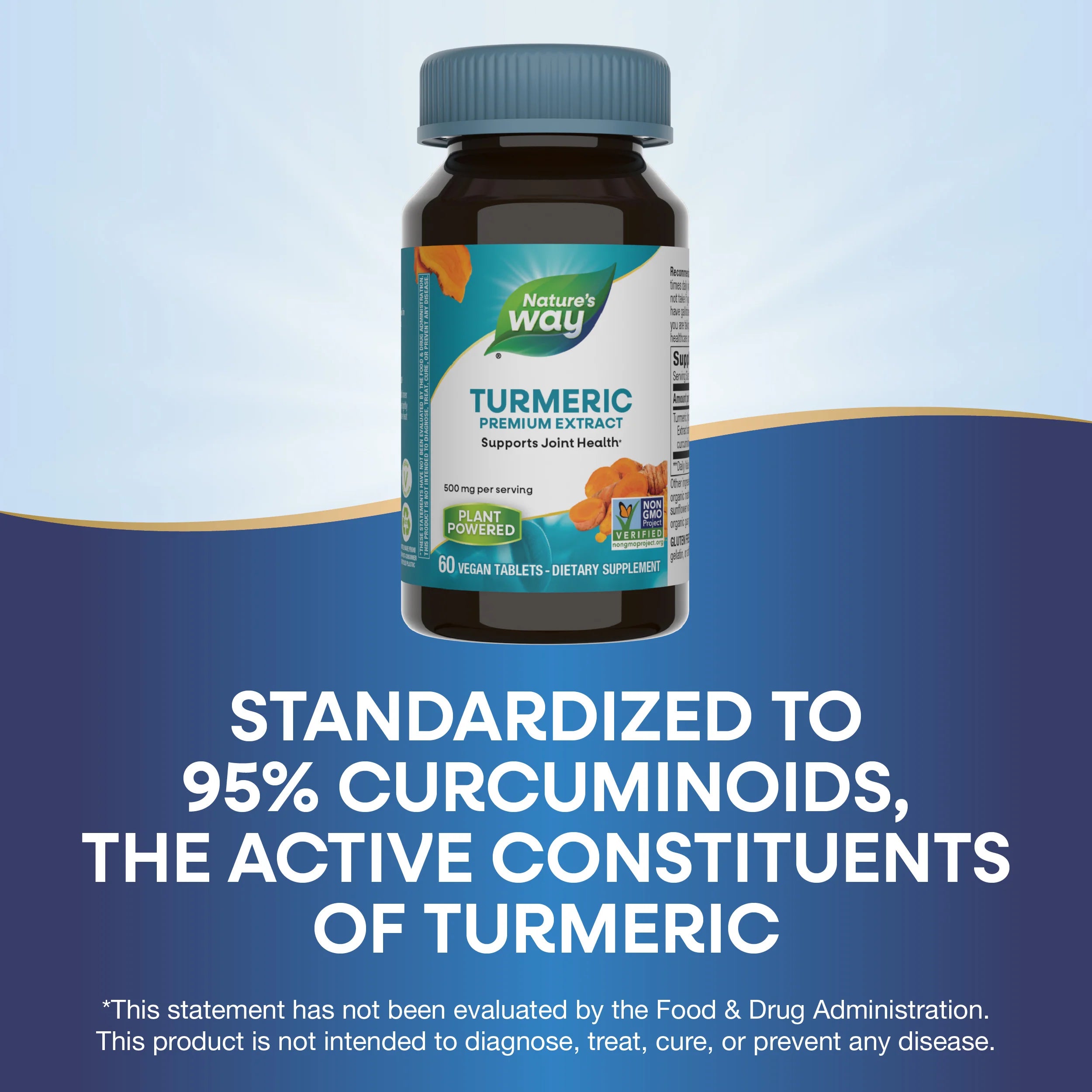 Nature's Way Turmeric Extract Supplement with Curcumin - Supports Joint Health & Inflammation Relief - Perfect for Active Lifestyles & Wellness Routines