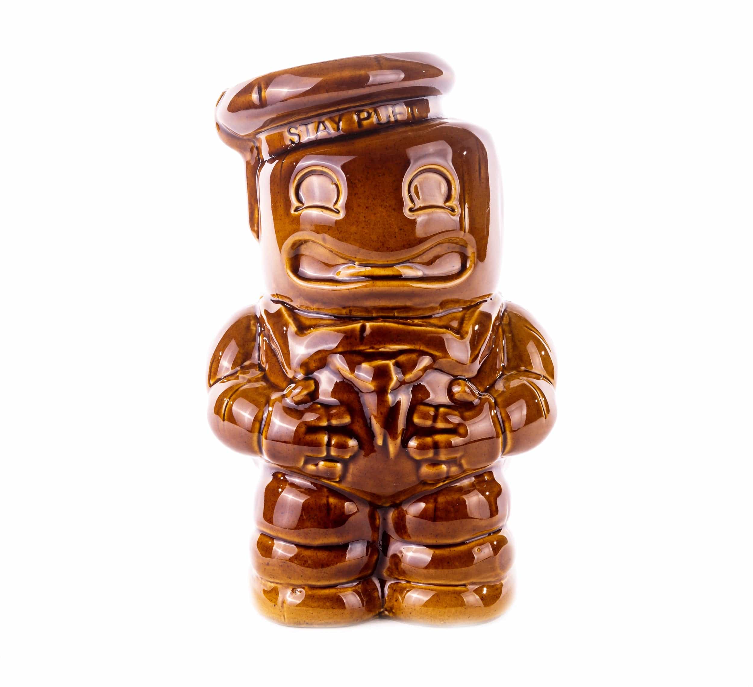 Ghostbusters Stay Puft Marshmallow Man Tiki Mug - Brown Collectible Cup for Movie Fans, Halloween Party Decor & Retro Home Bar Accessories
