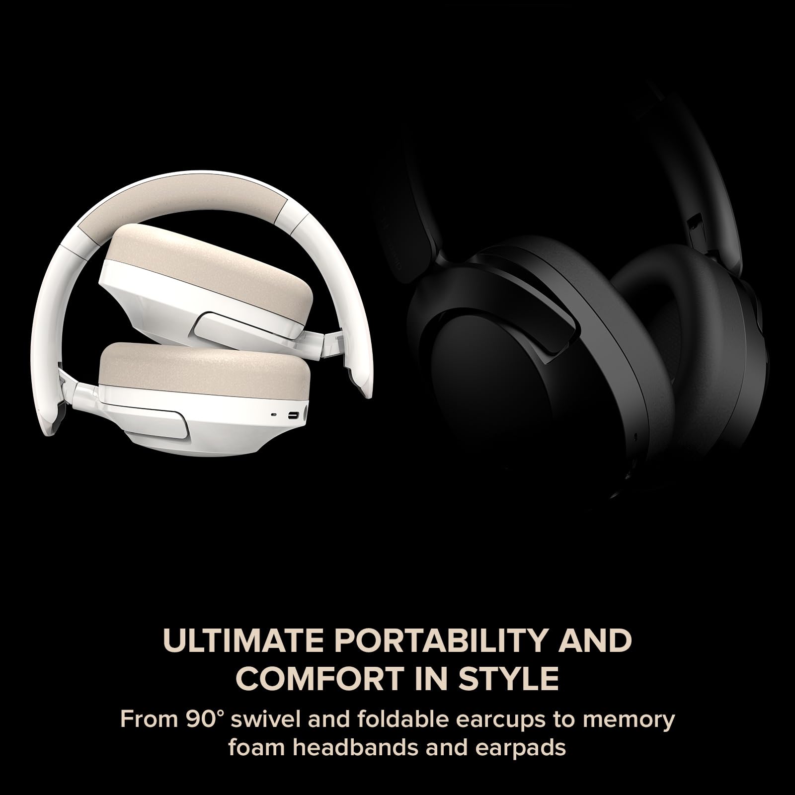 Creative Zen Hybrid 2 Wireless Over-Ear Headphones with Hybrid Active Noise Cancellation - 67 Hour Battery Life (ANC Off), Ambient Sound Mode, Bluetooth 5.0 - Perfect for Travel, Work & Home Office (Black)