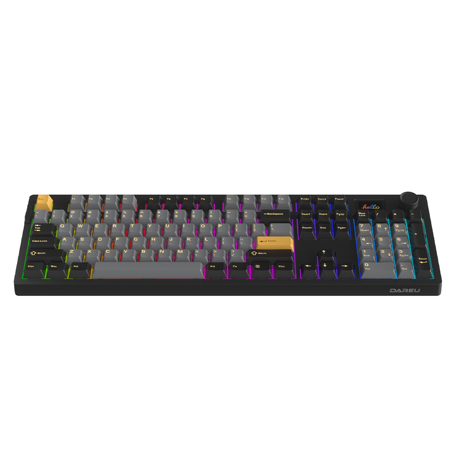 DAREU A104X 8K Wired Mechanical Gaming Keyboard - Full Size RGB Backlit with Blue Switches for PC, Mac, PS5 - Perfect for FPS, MOBA & Typing Gamers