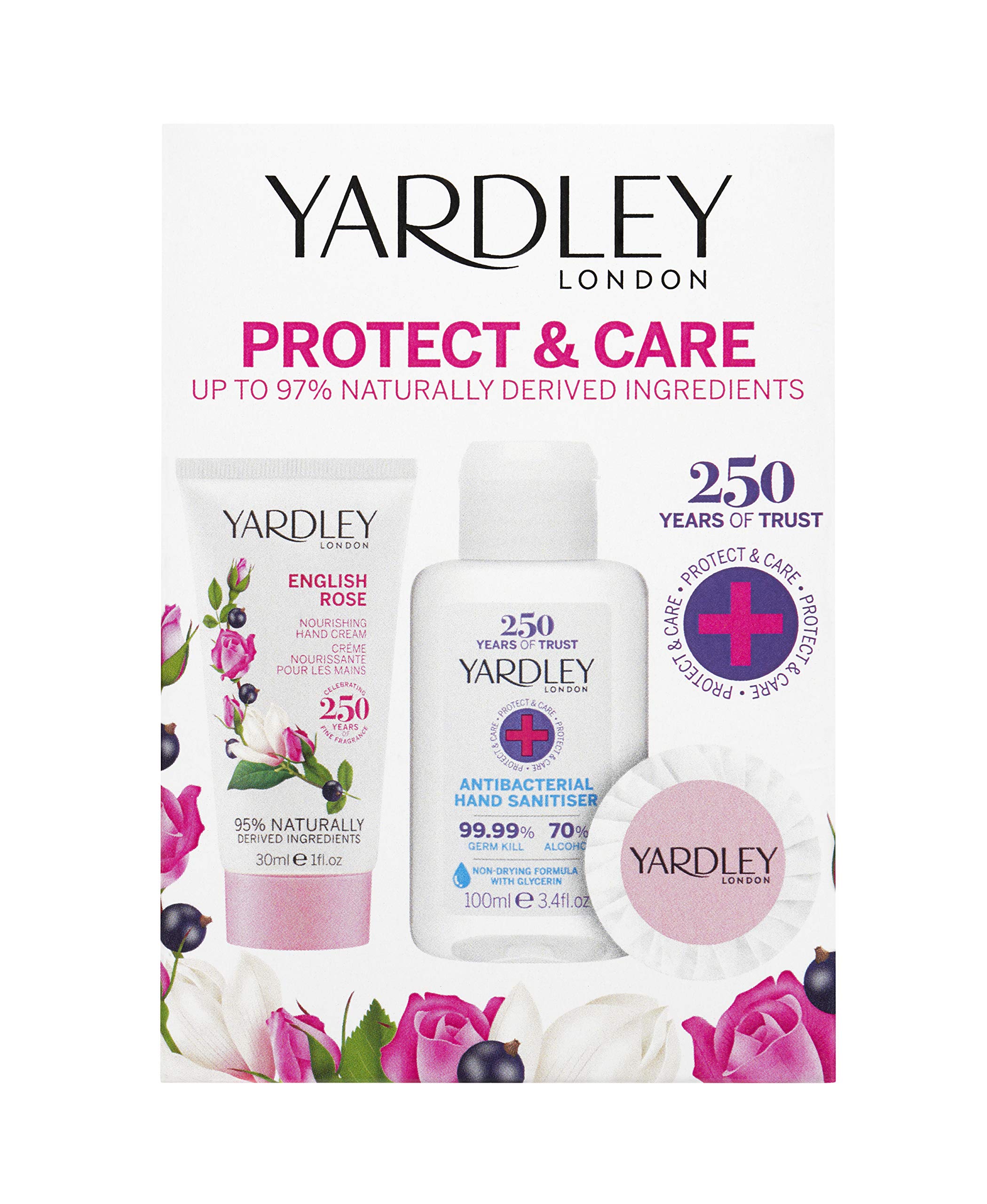 Yardley London English Rose Hand Cream & Lotion Gift Set for Dry Skin Care - Perfect for Gifts, Travel & Daily Moisturizing