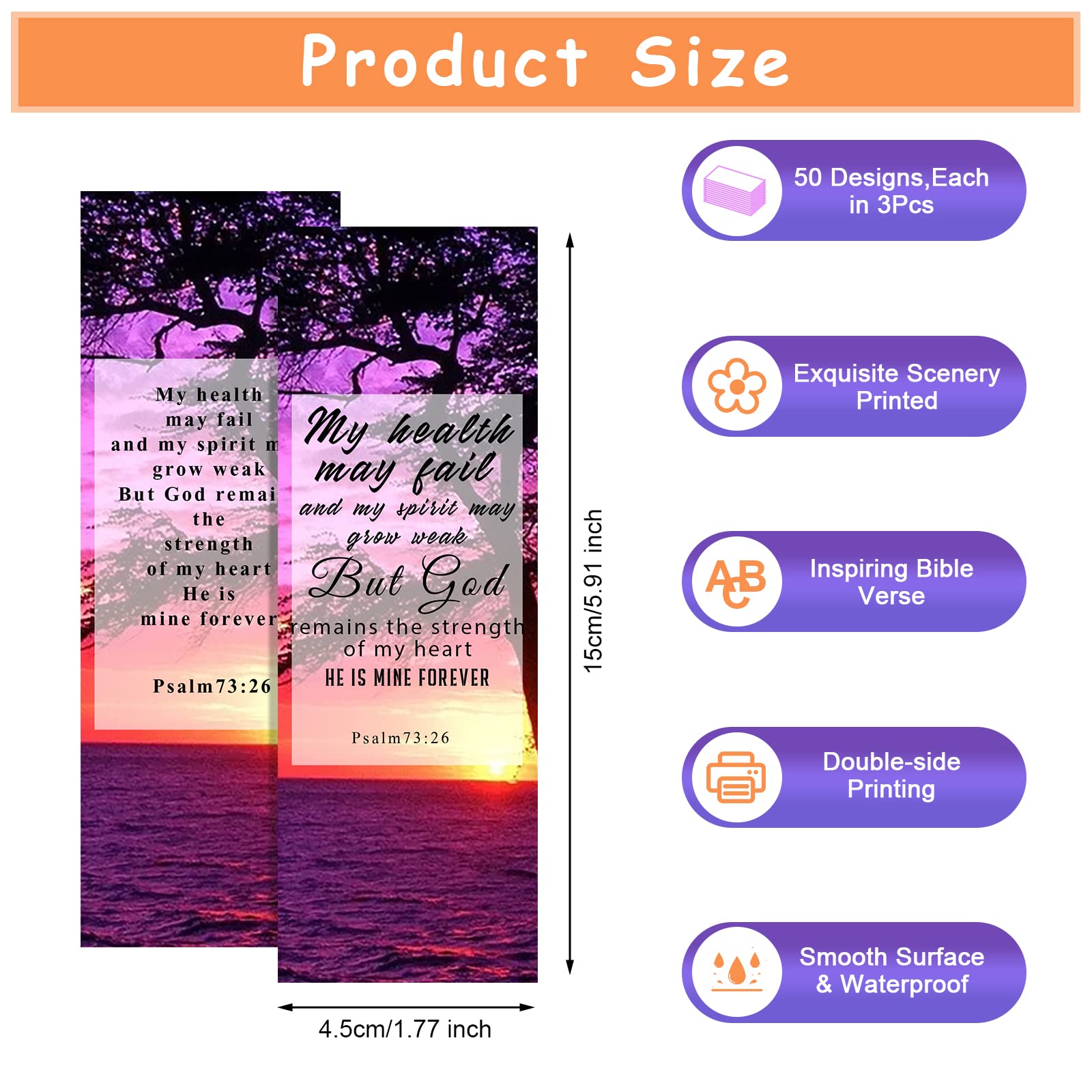 Bible Verse Bookmarks 150pcs - Inspirational Christian Gifts for Easter Prayer & Bible Study