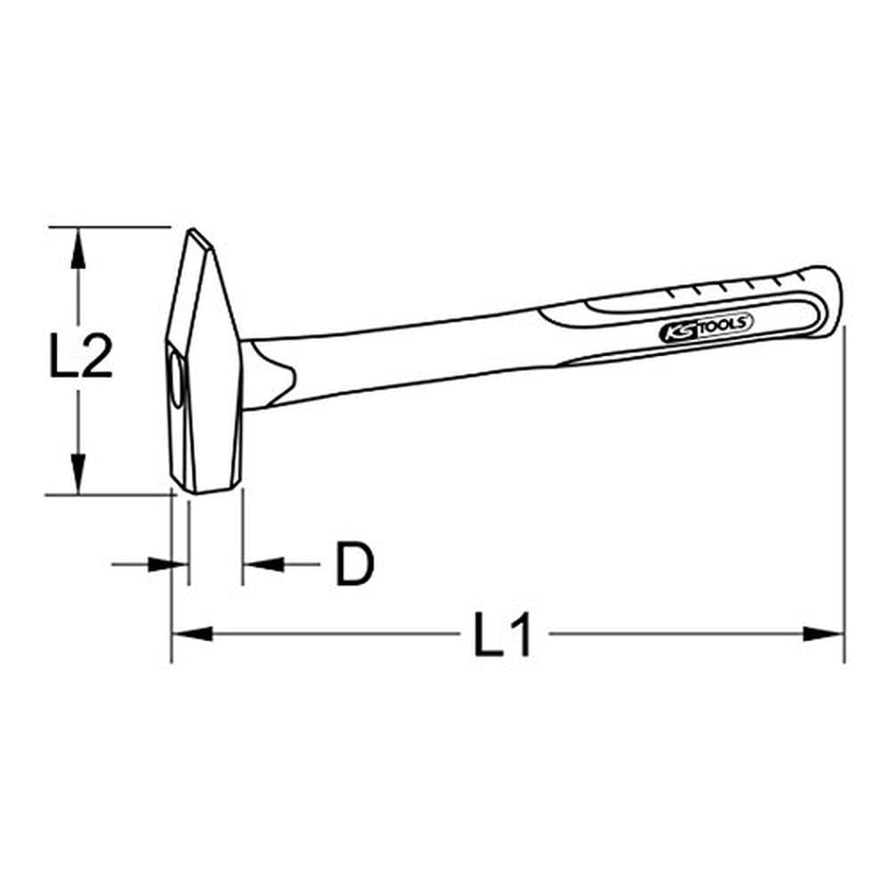 Fiberglass Handle Hammer 200g - Lightweight & Durable Fitters Hammer for Home Repair, Construction, and DIY Projects