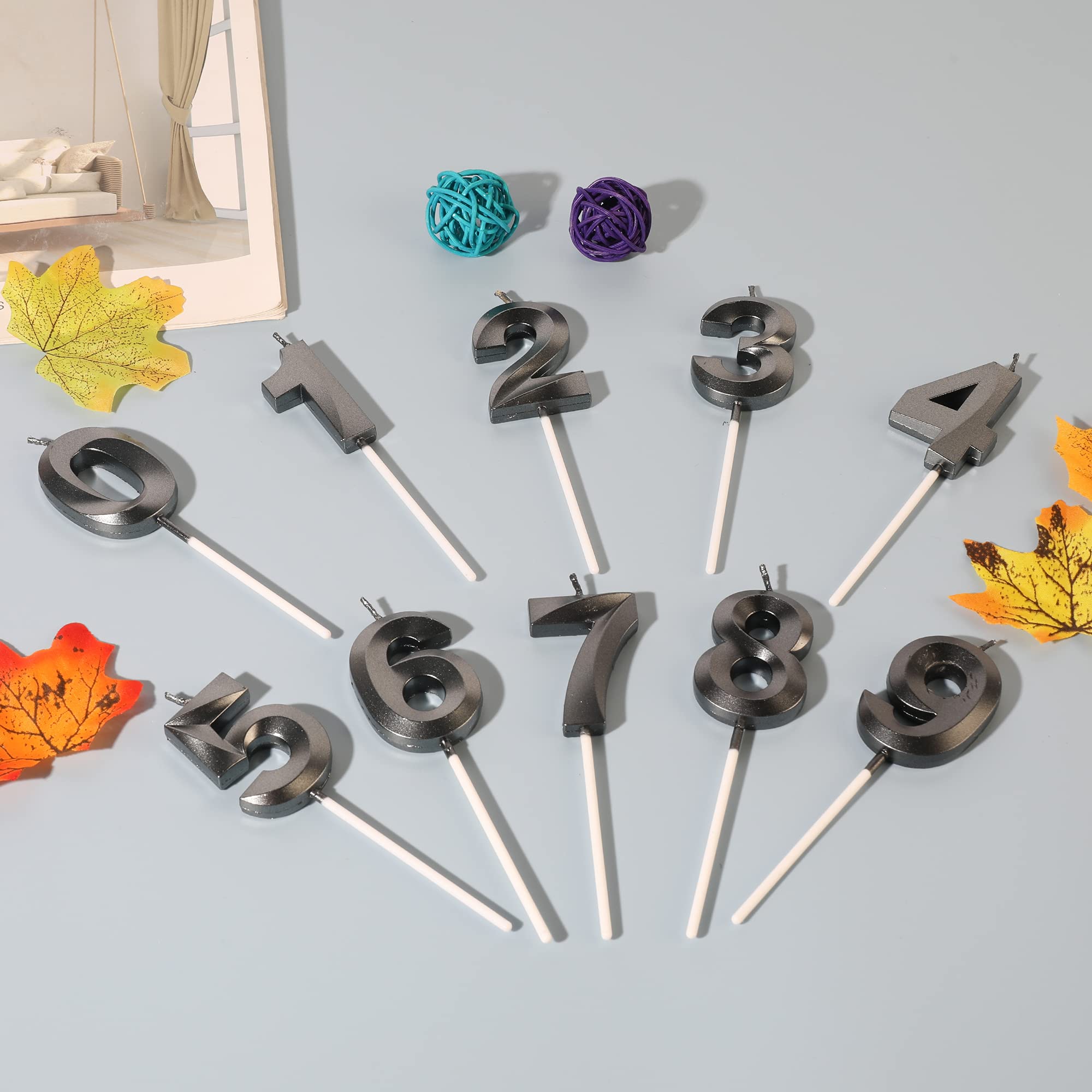 Black 55th Birthday Candles for Cakes - Number 55 Glitter Cake Topper for Anniversary, Wedding & Party Decorations - Perfect for Birthday Celebrations, Milestone Parties & Special Occasions