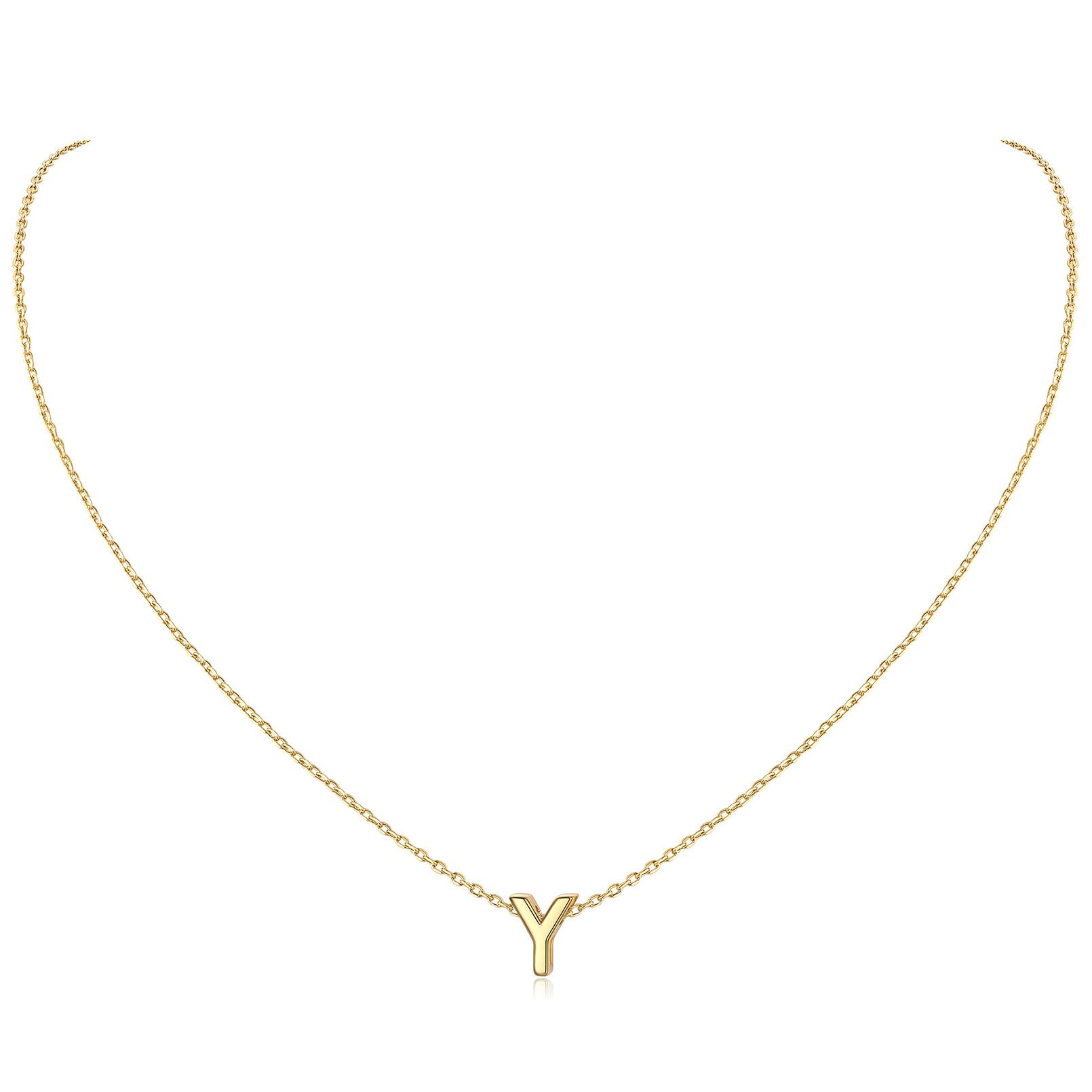 ChicSilver 925 Sterling Silver Initial Necklace for Women - Dainty Personalized Letter Jewelry Gift with Box | Birthday, Anniversary, Valentine's Day Present for Her