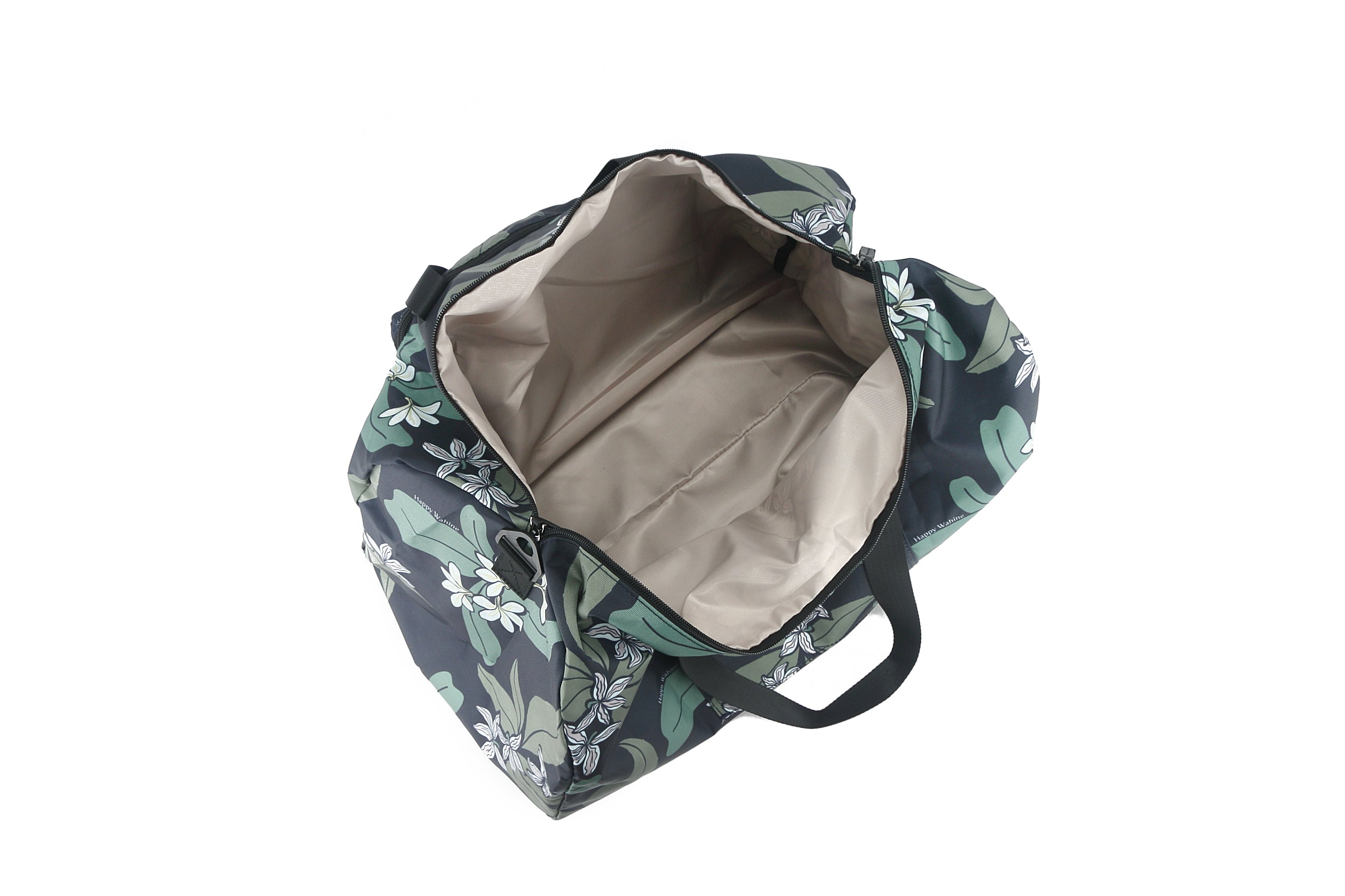 Stephanie Naupaka Grey Duffle Bag - Water-Resistant Travel Duffel for Gym, Weekend Trips & Outdoor Adventures
