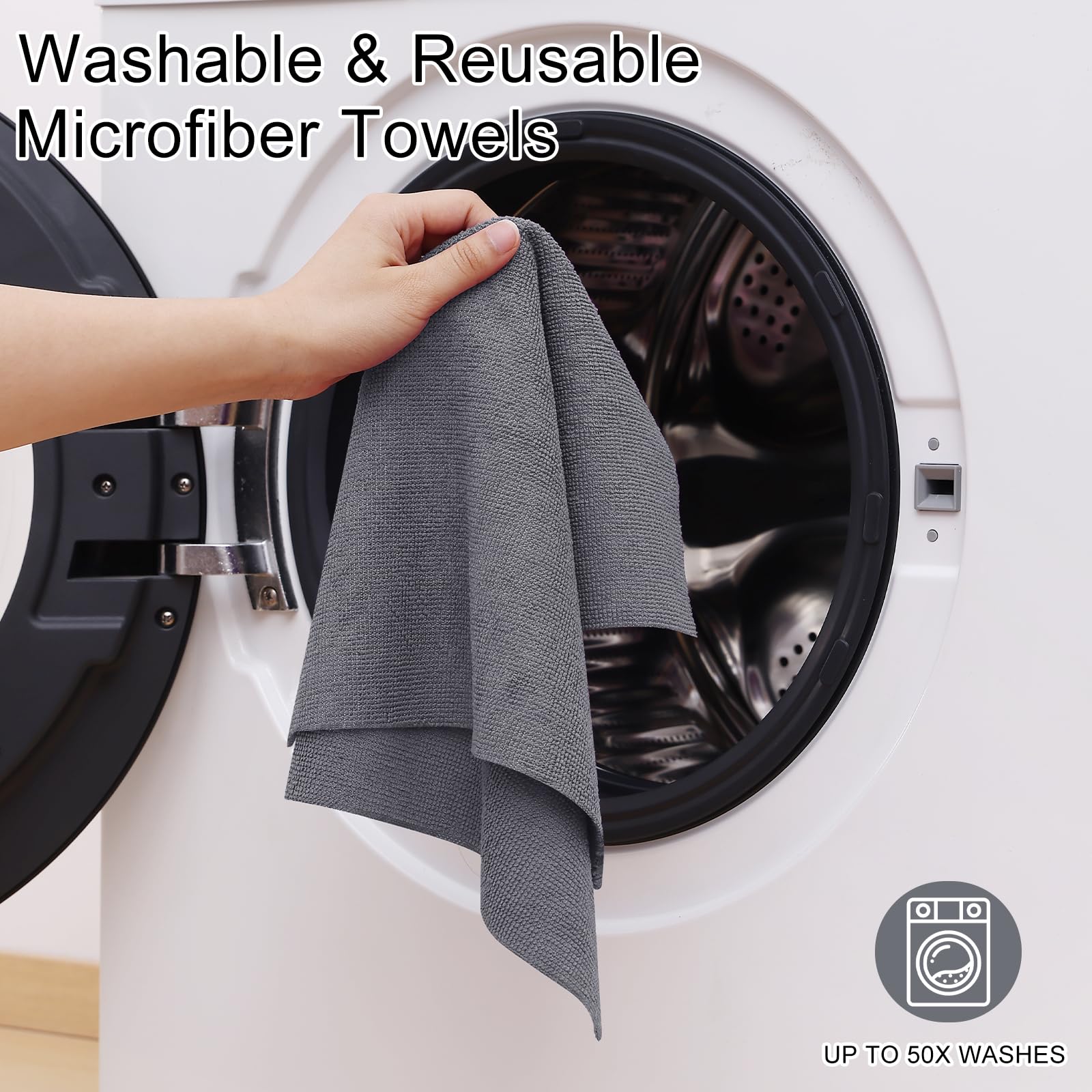 Homaxy Tear Away Dish Cloths Rolls - 40 Sheets 11.8