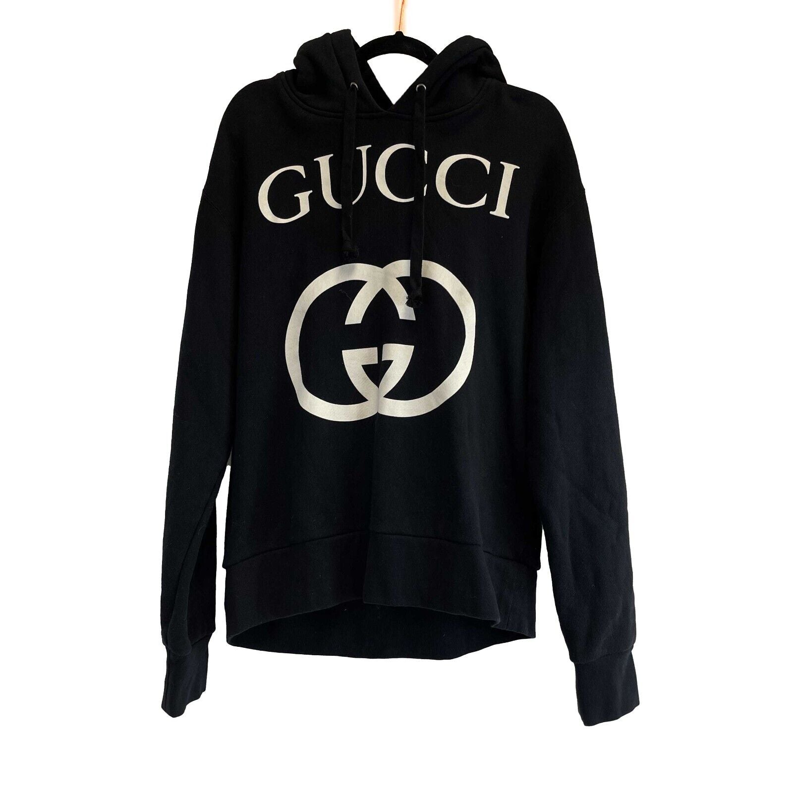 GUCCI Hooded Interlocking GG Black & White Hoodie - Size S - Luxury Streetwear for Men & Women | Perfect for Casual Outfits, Date Nights & Urban Fashion