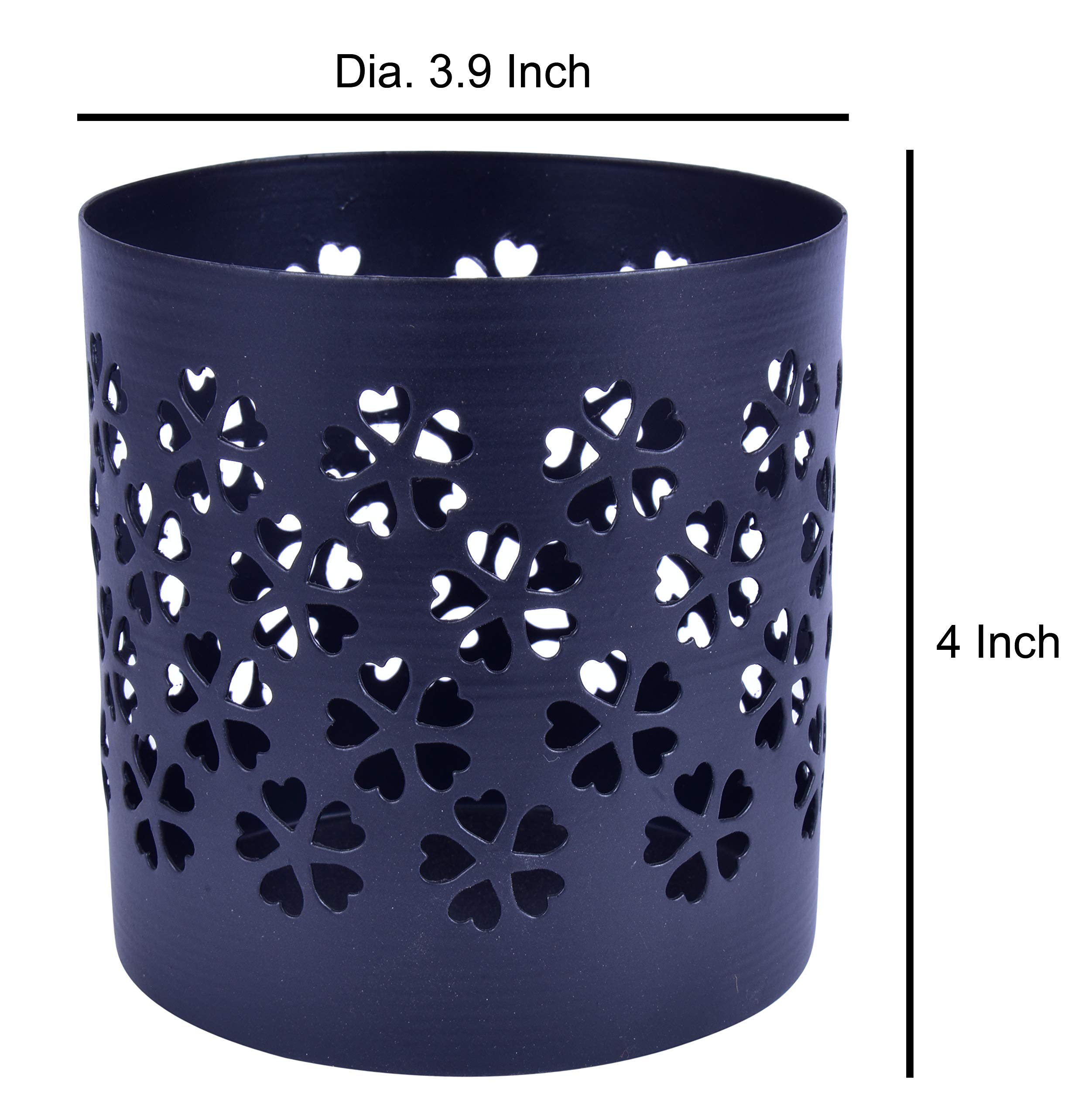 Handmade Black Tealight Candle Holder for Wedding, Party, Home Decor & Aromatherapy - Romantic Votive Candle Holders for Table Centerpieces, Dinner Parties, Spa Relaxation & Mood Lighting