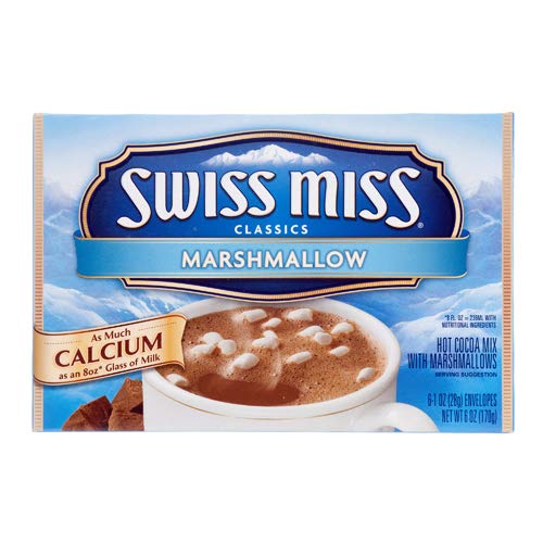 Swiss Miss Hot Chocolate with Marshmallows - Rich & Creamy Cocoa Mix for Winter Warmth, Holiday Gifts & Cozy Nights by the Fire