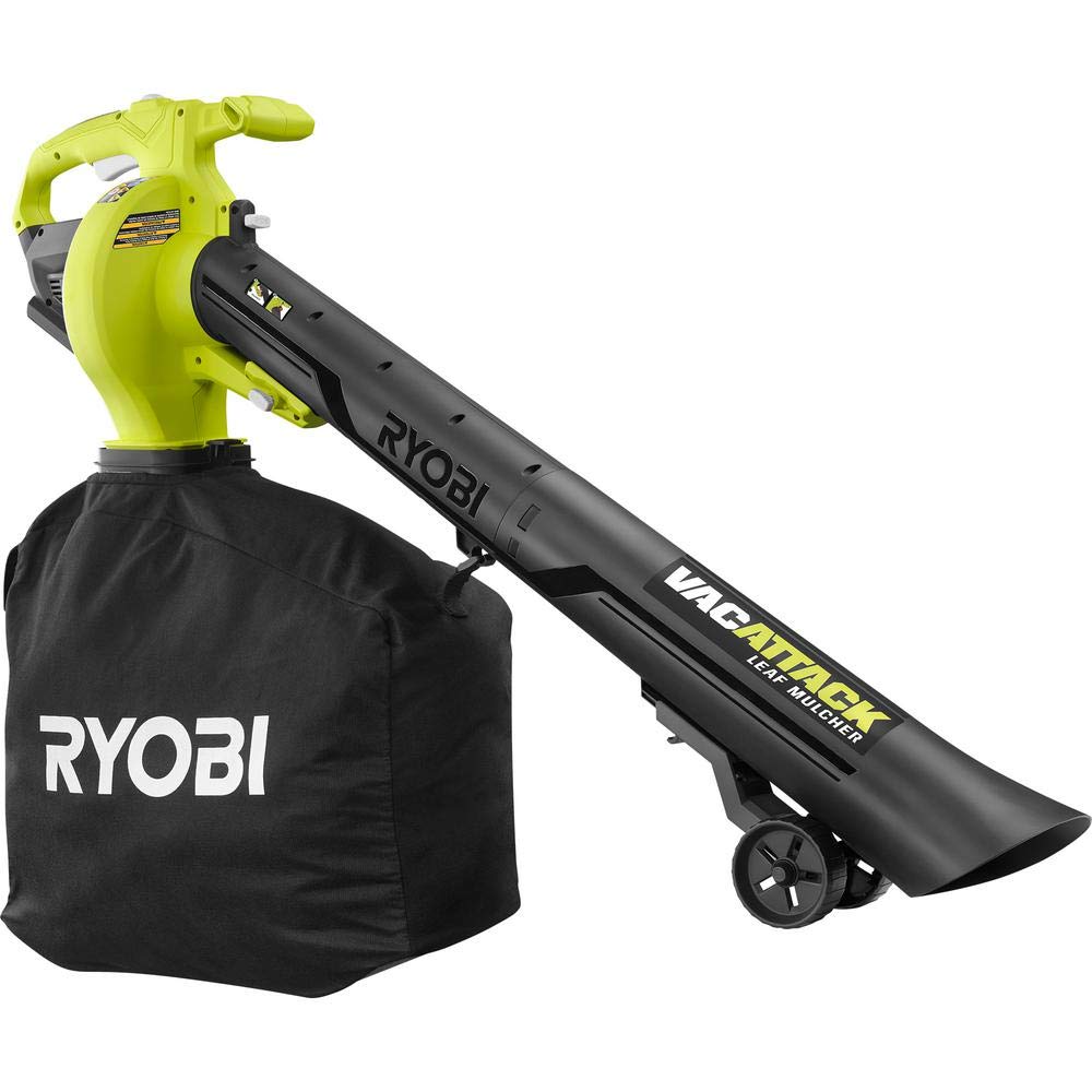 RYOBI 40V Cordless Leaf Blower Vacuum Mulcher - Metal Impeller, Variable Speed, Heavy Duty Bag | Battery & Charger Sold Separately | Perfect for Yard Cleanup, Leaf Removal & Lawn Maintenance