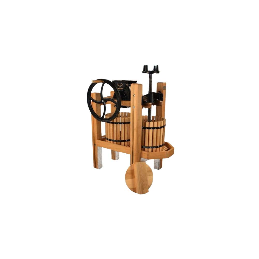 American Harvester Cider Mill & Wine Press Complete Kit - Double-Tub Fruit Press with Motor for Apple Cider, Grape Wine & Juice Making - Perfect for Home Brewing, Farm Use & DIY Beverage Production