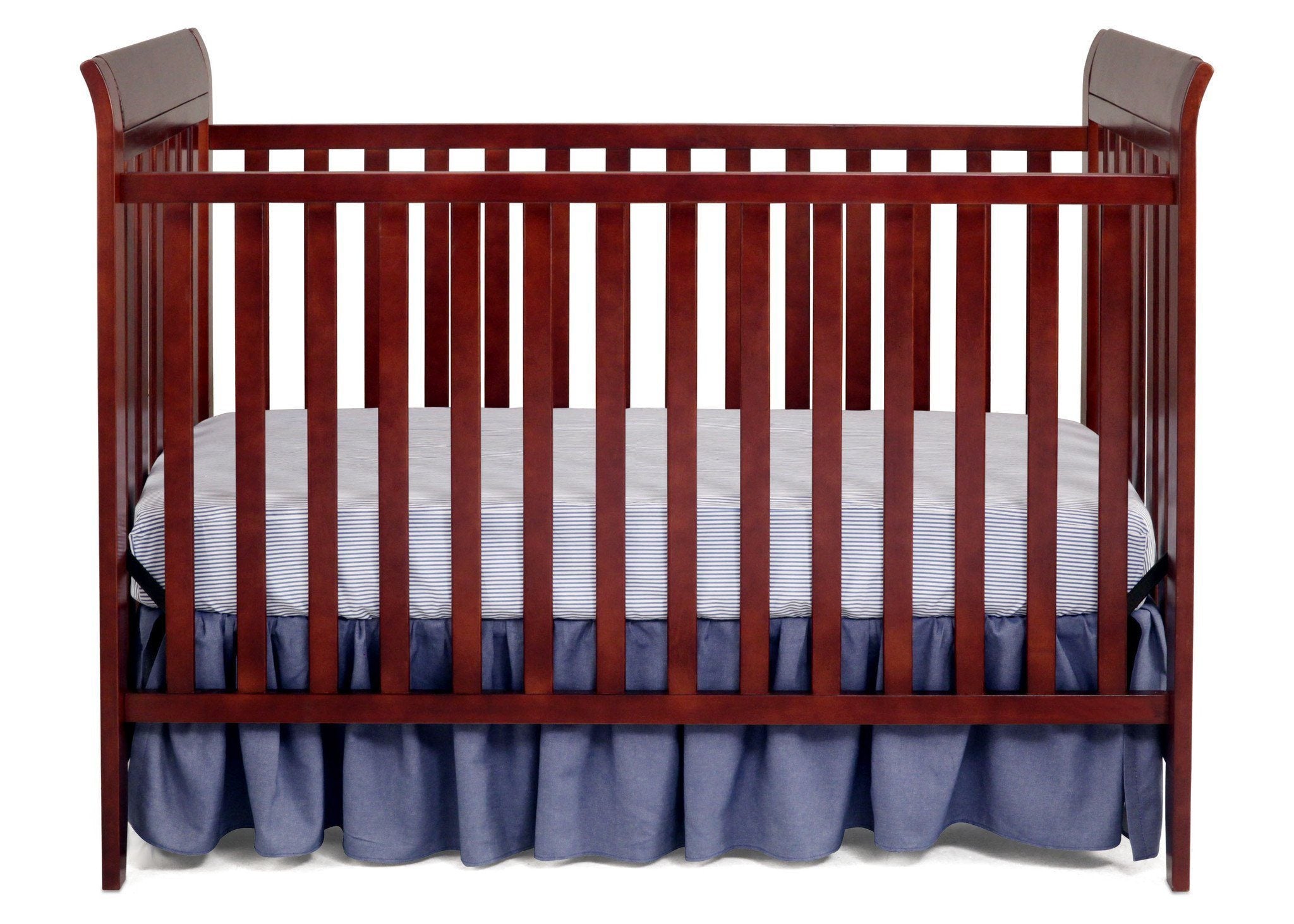 Bayside 3-in-1 Convertible Baby Crib with Toddler Rail - White Nursery Furniture for Newborn to Toddler - Perfect for Small Spaces & Modern Nurseries