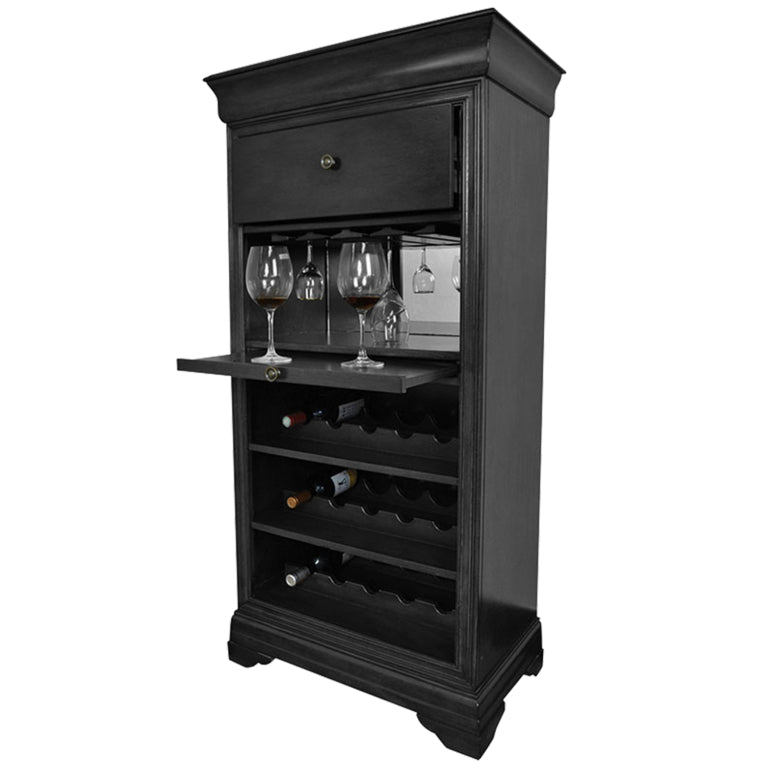 Stylish Bar Cabinet with Wine Bottle Rack - Modern Home Bar Furniture for Living Room, Dining Room & Entertainment Spaces - Perfect for Wine Storage & Display