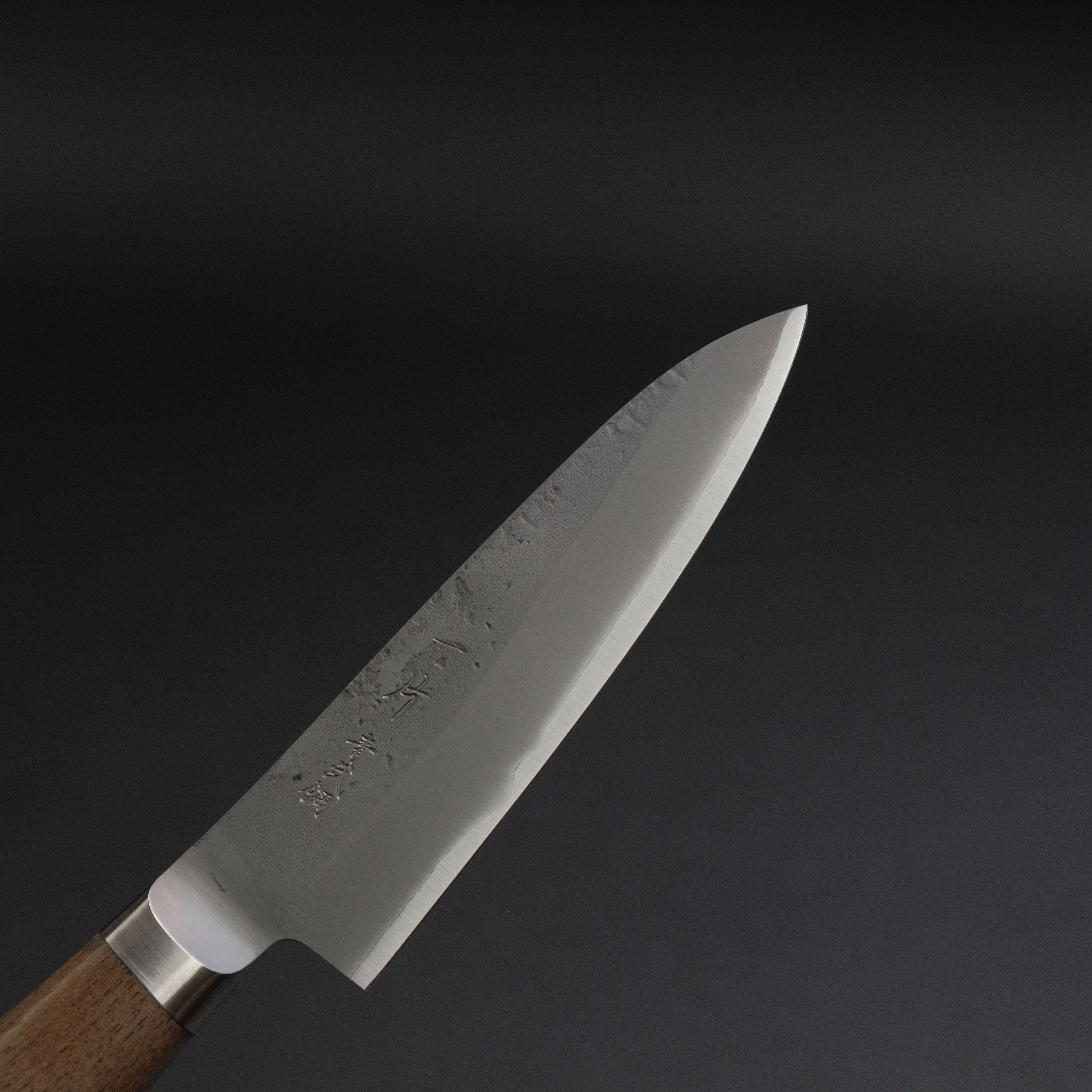 Hitohira TD Blue #2 Stainless Clad Nashiji Yo Paring Knife 90mm with Walnut Handle - Perfect for Fruit Peeling, Vegetable Slicing & Kitchen Prep