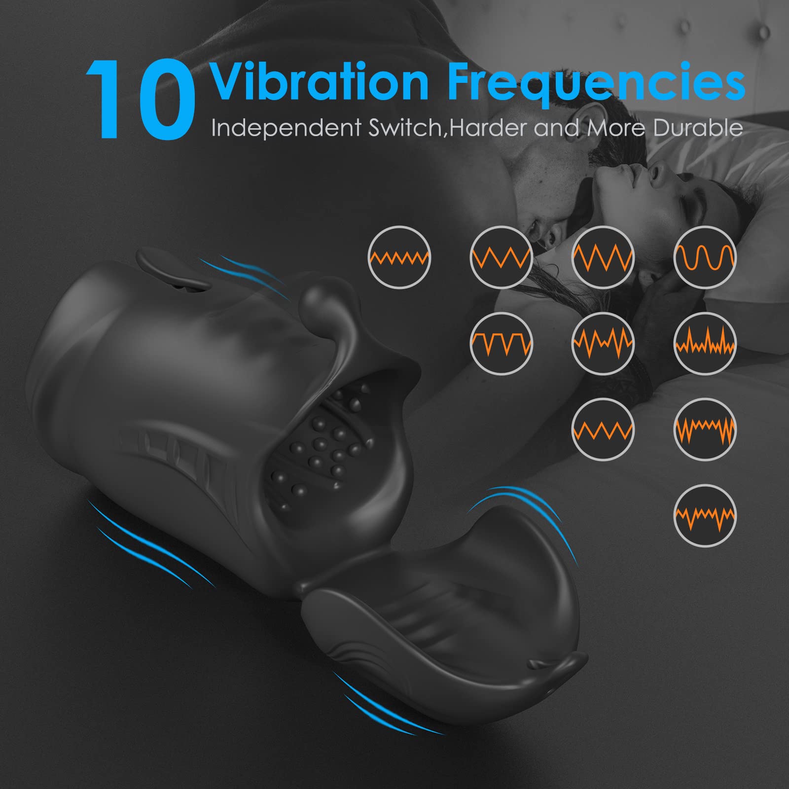 Premium Automatic Male Masturbator - Dual Motor Vibrating Penis Exerciser with 10 Speed Modes | Rechargeable Adult Sex Toy for Stronger Erection & Enhanced Pleasure | Perfect for Solo Play, Couples Fun & Stress Relief