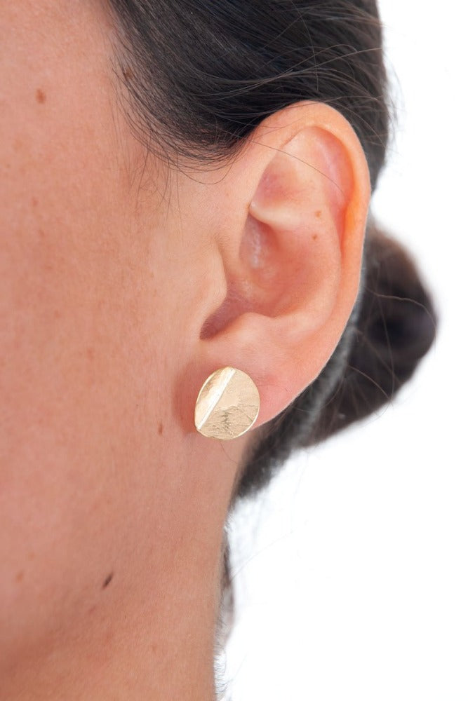 Eucalyptus Medium Stud Earrings - Hypoallergenic Stainless Steel Earrings for Women - Perfect for Everyday Wear & Gift Giving