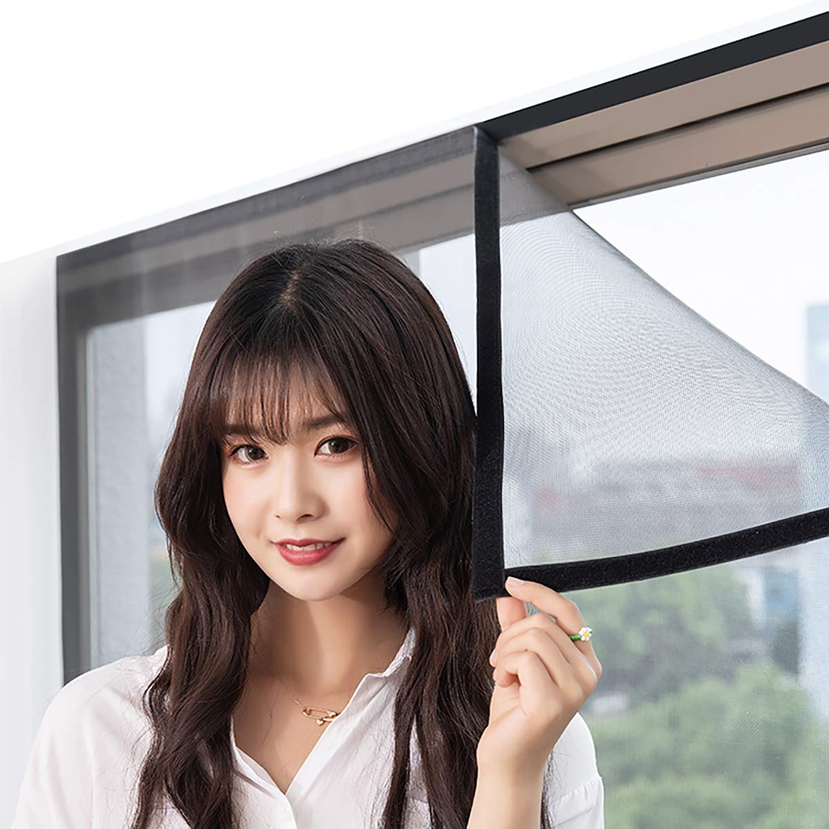 ECYC Removable Self-Installing Window Screen Mesh - Breathable Household Screen Curtain for Doors & Windows | Perfect for Bedrooms, Living Rooms, and Patios