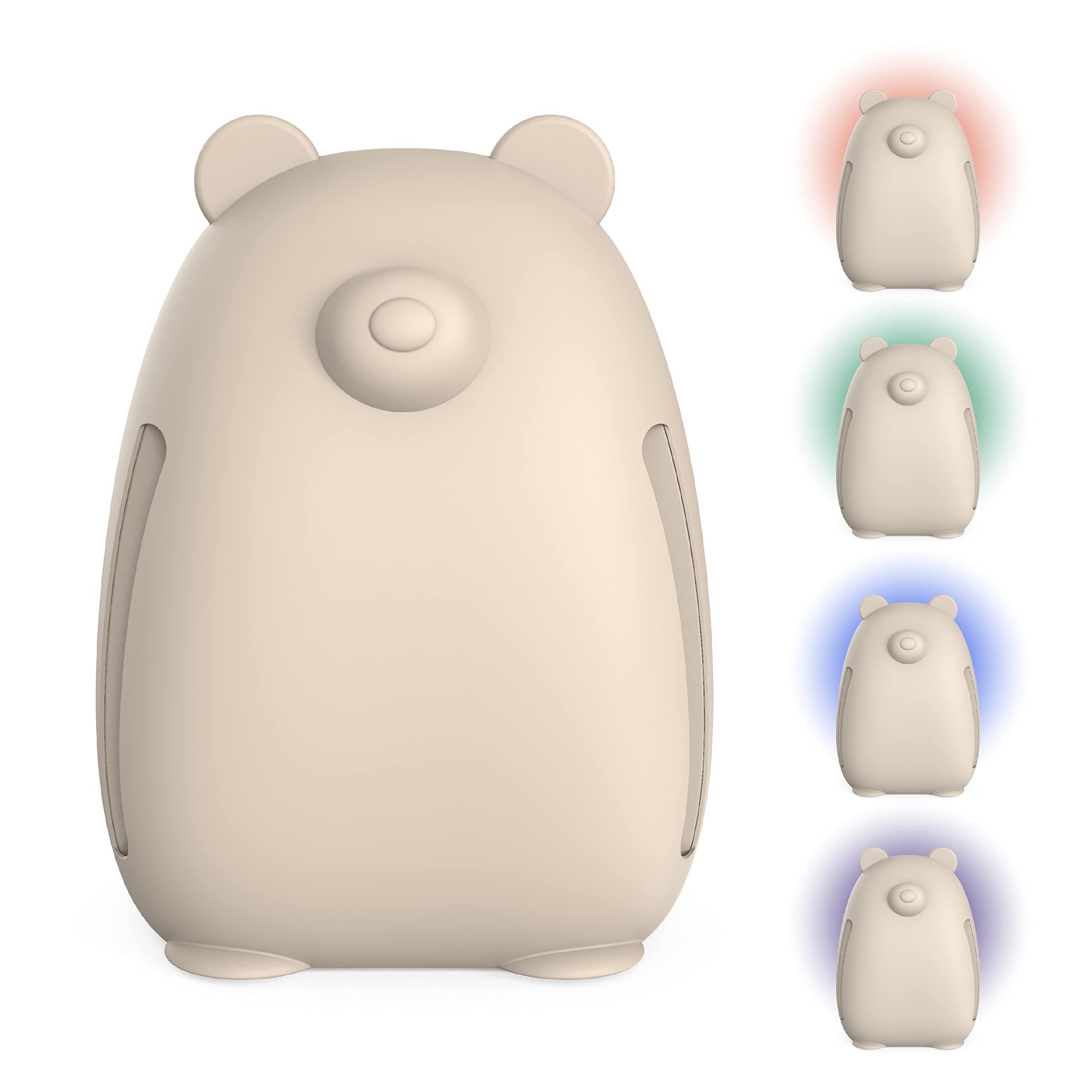 Pure Enrichment PureBaby Kids Bear HEPA Air Purifier with UV-C Light & Night Light - 4-Stage Filtration for Medium-Large Rooms - Energy Star Certified - Ideal for Baby Nurseries, Kids' Bedrooms & Allergy Relief (Sweet Oat)