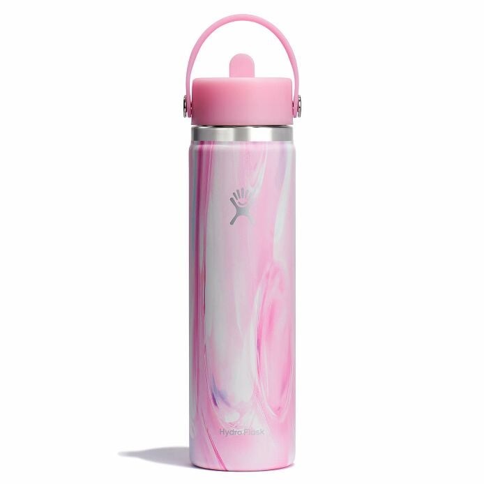 24 oz Wide Flex Straw Cap - BPA Free, Leak Proof, Durable Reusable Water Bottle for Gym, Hiking & Outdoor Activities