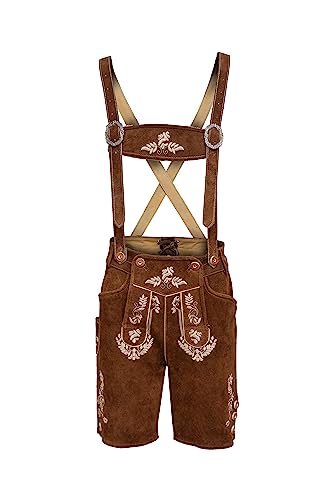 Brown With White Embroidery