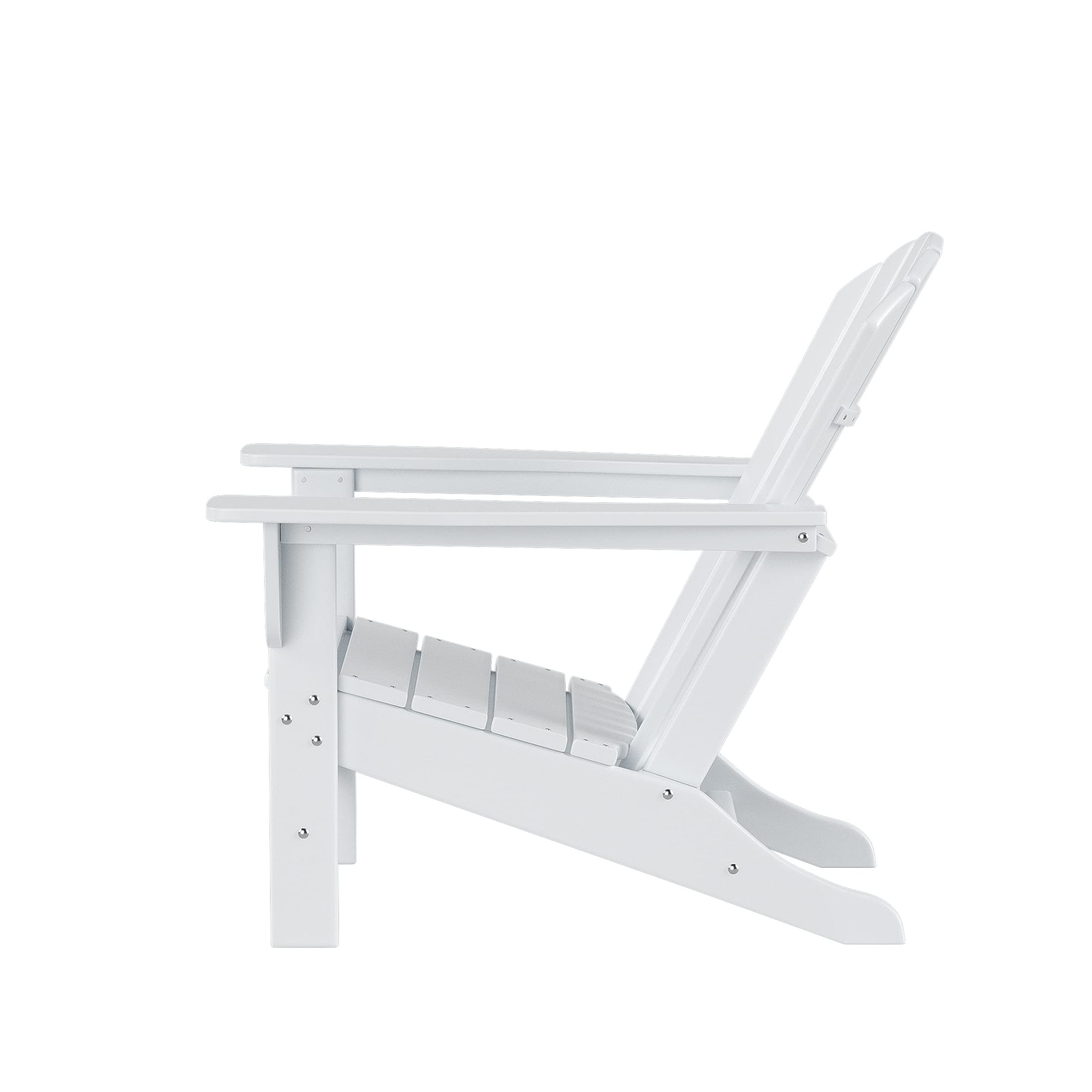 Premium 2-Piece Outdoor Adirondack Chair Set with Side Table - Durable Poly Lumber Seating for Beach, Patio, Garden & Backyard - Classic White Retro Loungers Perfect for Relaxing by the Pool or Coastal Getaways