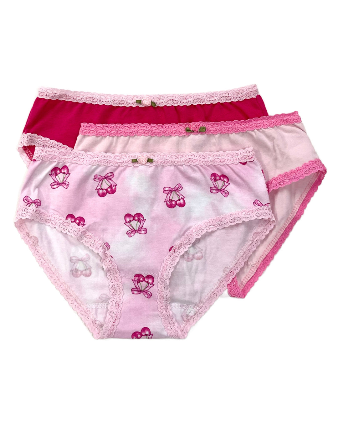 Sweet Cherry 3 Pack Women's Cotton Underwear - Soft Breathable Panties for Everyday Comfort, Sleep & Lounge Wear