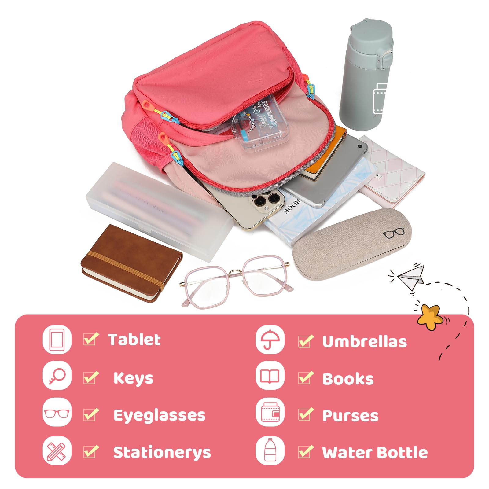 **IHAYNER Mini Backpack for Kids & Toddlers - Small Cute Backpack Purse for Girls & Boys - Lightweight Bookbag for School, Travel, Daycare & Outdoor Adventures - Blue**