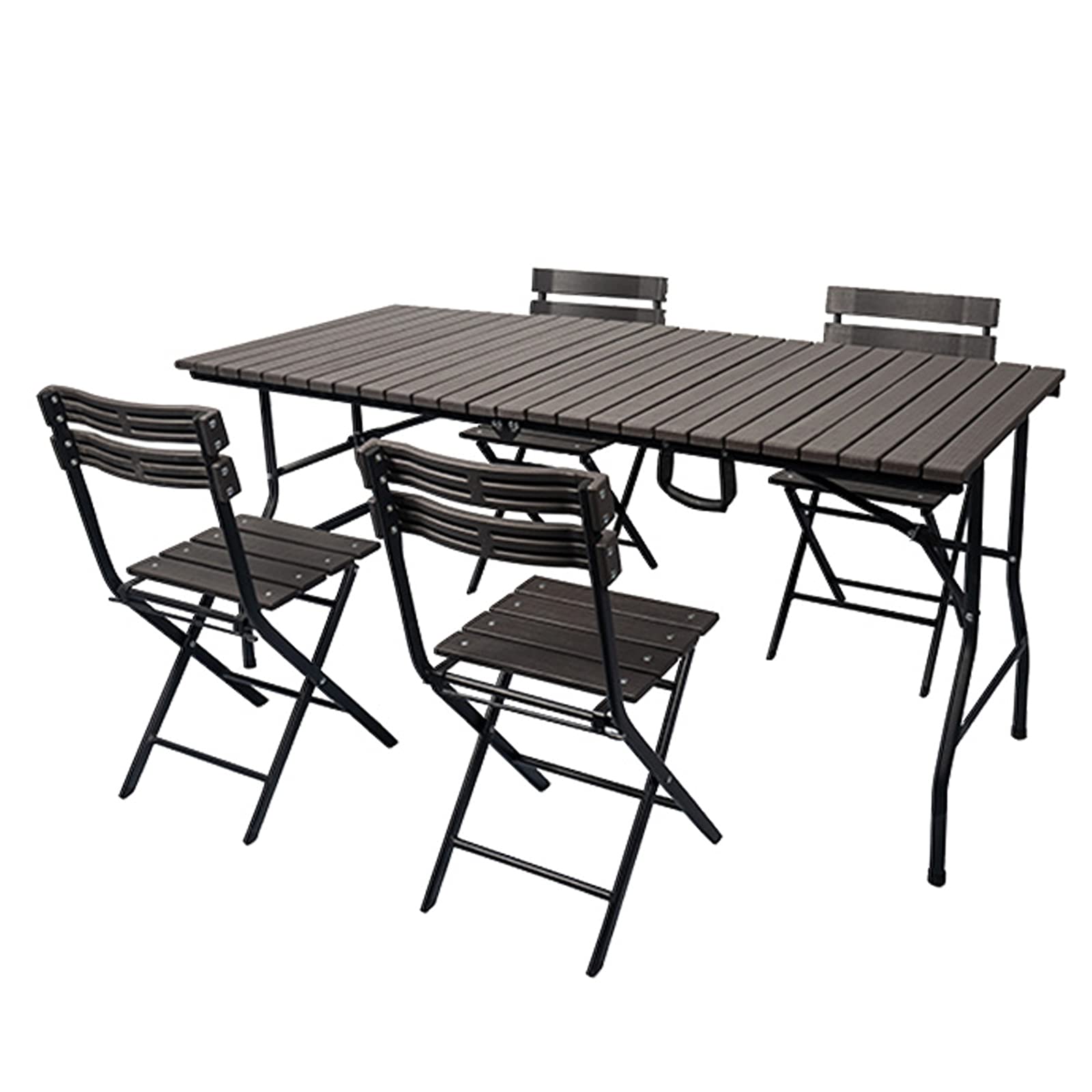 Square Folding Garden Table - Portable Foldable Coffee Side Table for Indoor & Outdoor Use - Perfect for Garden, Balcony, Patio, Bistro, Dining & Drinks - Great for Small Spaces, Camping & Picnics
