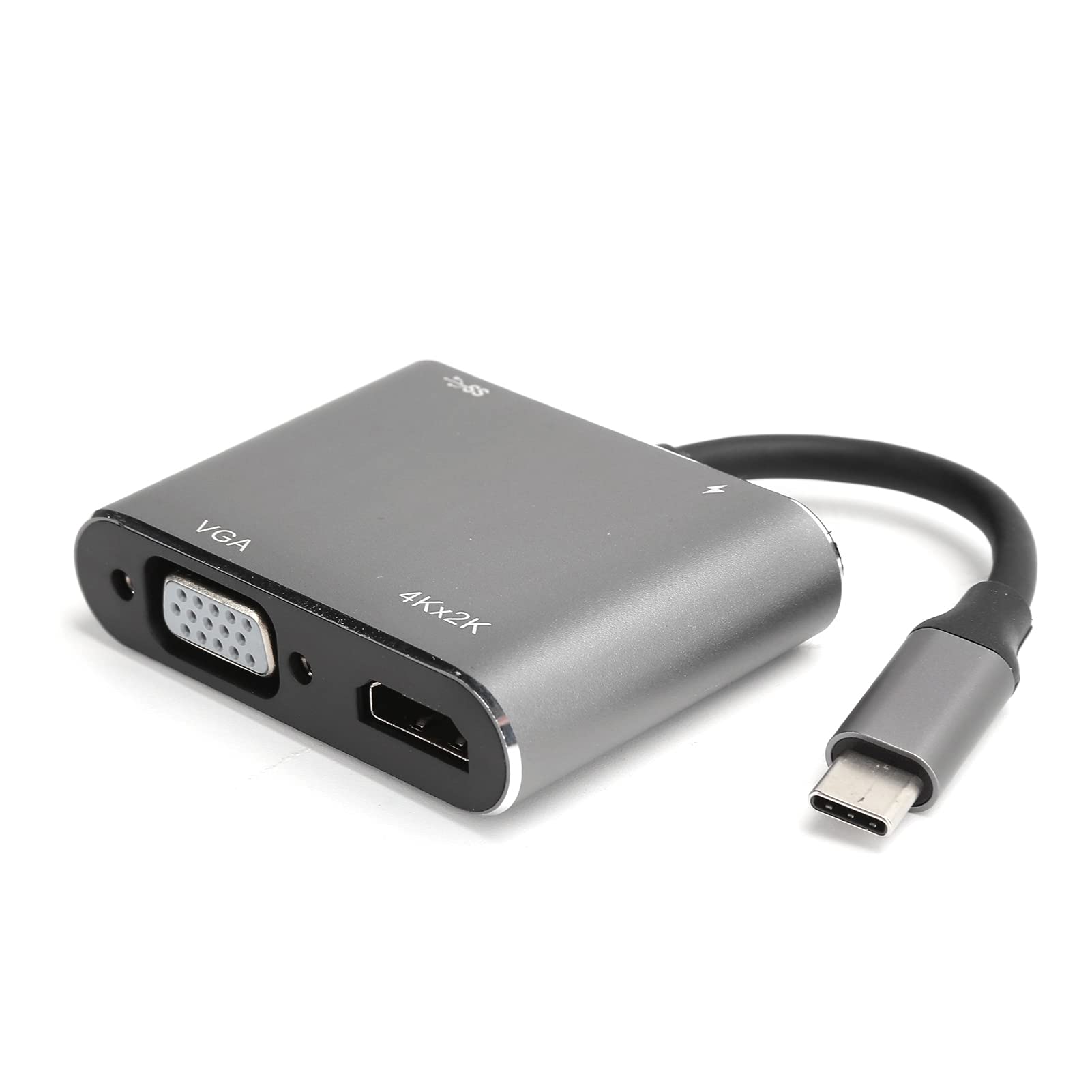 4K USB C to HDMI/VGA Adapter with USB 3.0 Hub - Universal Type-C Docking Station for Laptops & MacBooks - Perfect for Home Office, Gaming & Presentations