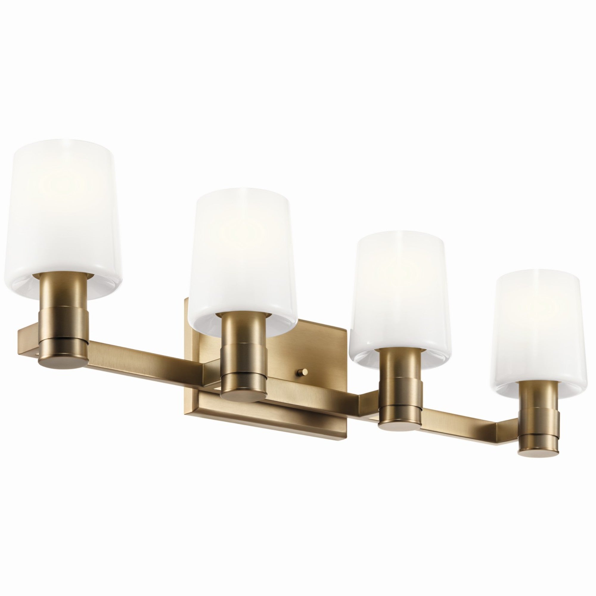 Adani 30-Inch 4-Light Bathroom Vanity Light with Opal Glass & Bronze Finish - Perfect for Modern Bathrooms, Powder Rooms, and Spa-Like Retreats