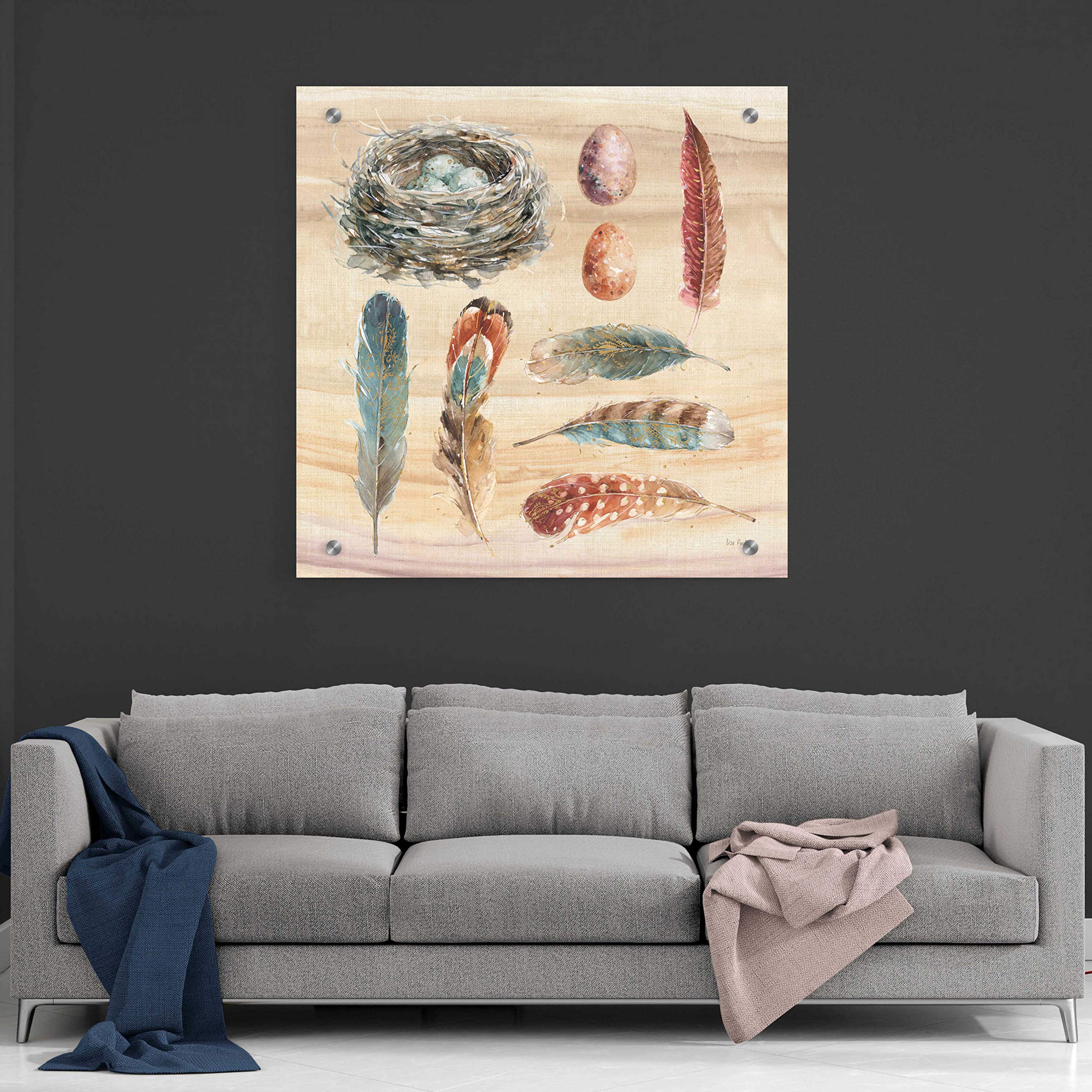 Spiced Nature X by Lisa Audit - 36x36 Inch Acrylic Glass Wall Art Painting, Modern Abstract Home Decor for Living Room, Bedroom & Office