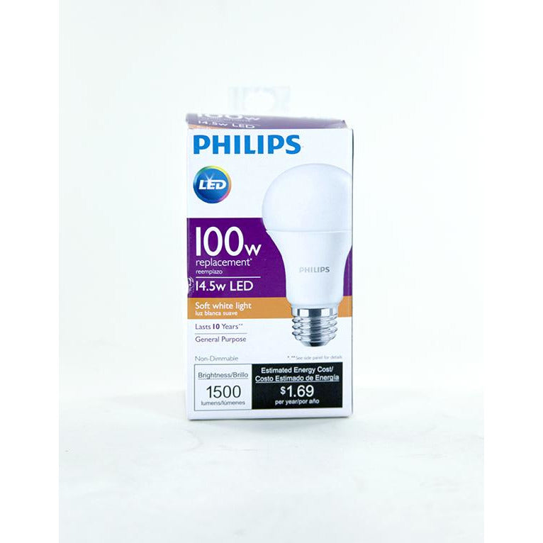 6-Pack A19 LED Light Bulbs E26 Base 14.5W (100W Equivalent) 1510 Lumens 2700K Warm White - Perfect for Living Room, Bedroom, and Office Lighting