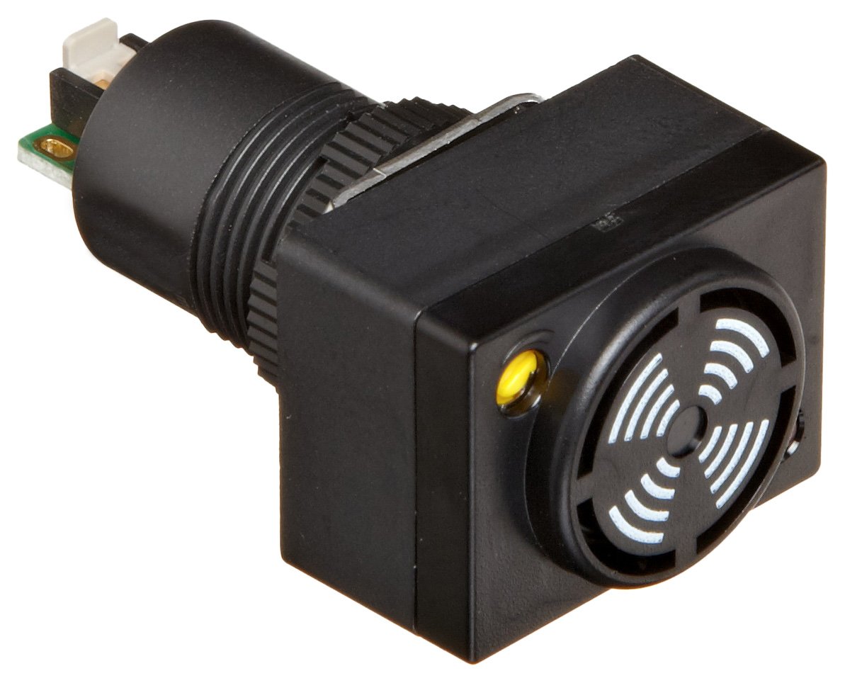 Omron M2BJ-BH24D Panel Mount Buzzer - 12-24V AC/DC, High Volume Intermittent/Continuous Alarm Sound with Jumper Selector - Ideal for Industrial Equipment, Security Systems & Control Panels