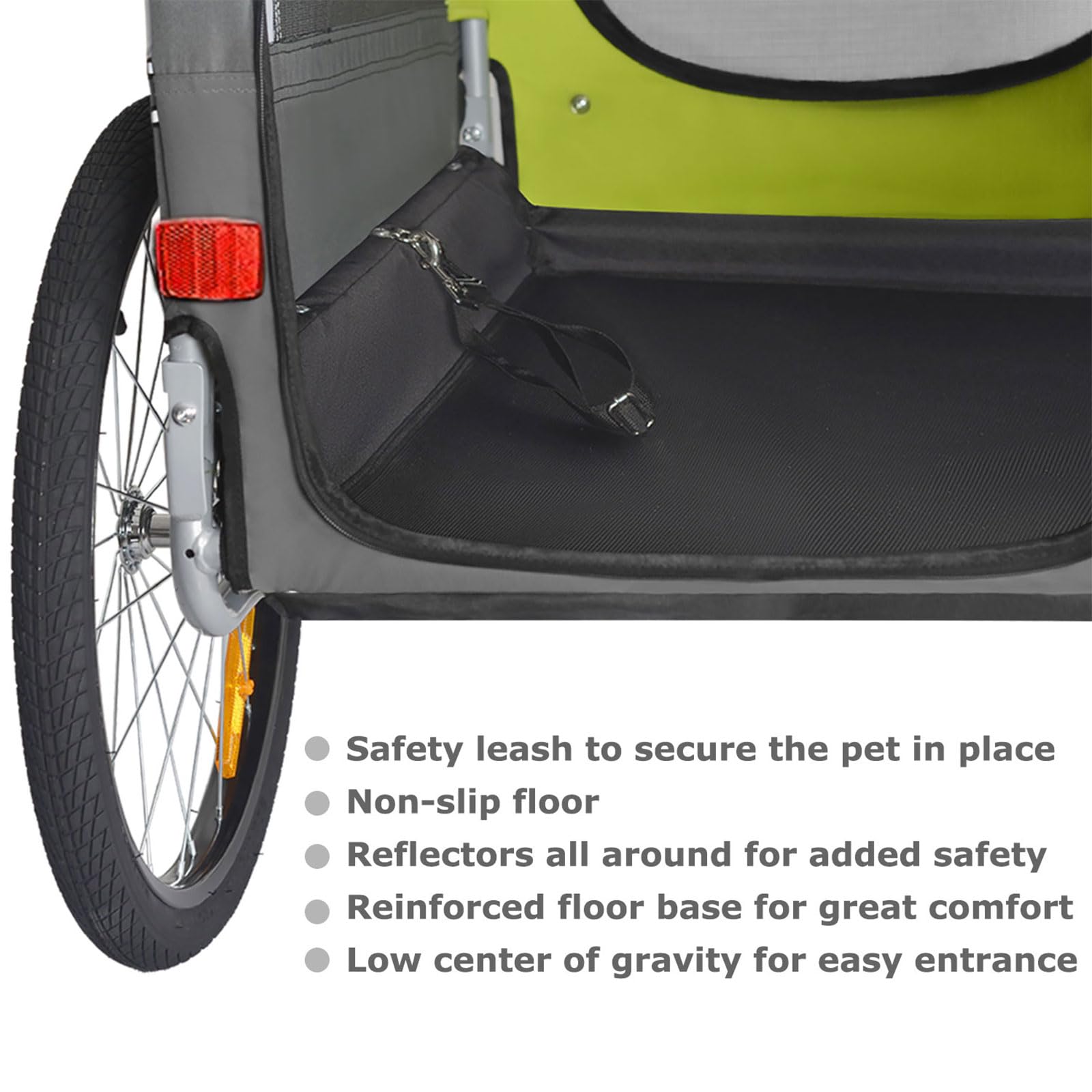 DOGGYHUT® Premium Large/XL Pet Bike Trailer & Stroller for Big Dogs - Heavy Duty Bicycle Carrier with Low Center Gravity, Parking Brakes & Foldable Frame - Perfect for Cycling, Jogging & Outdoor Adventures with Your Dog