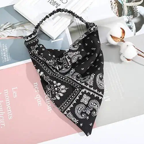 Floral Elastic Hair Kerchief Scarf Set of 3 - Stylish Headbands for Women, Girls | Perfect for Summer, Beach, Yoga, and Outdoor Activities