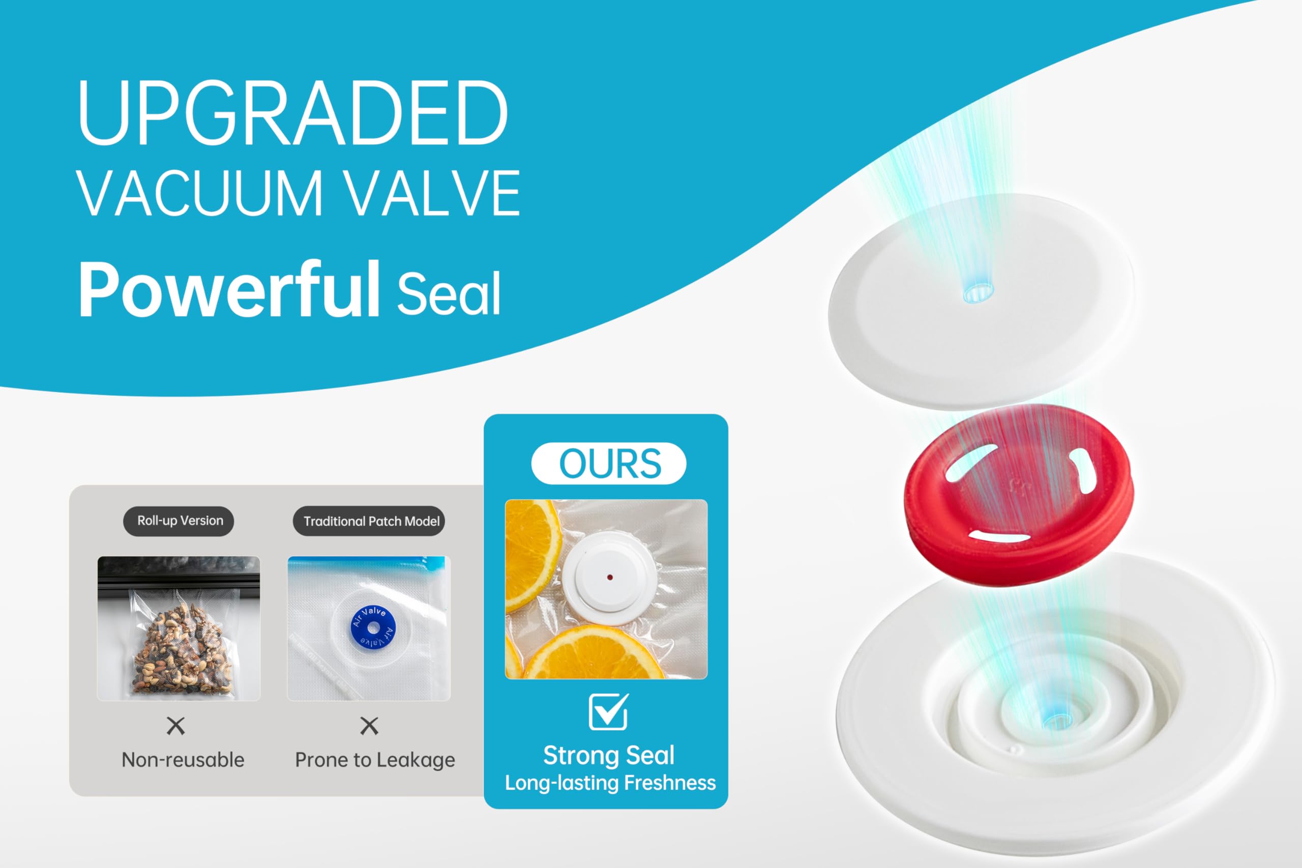 12 Pack Reusable Vacuum Sealer Bags for Food Storage | BPA Free Sous Vide Bags with Universal Air Valve | Dishwasher, Microwave & Freezer Safe | Perfect for Meal Prep, Sous Vide Cooking & Long-Term Food Preservation