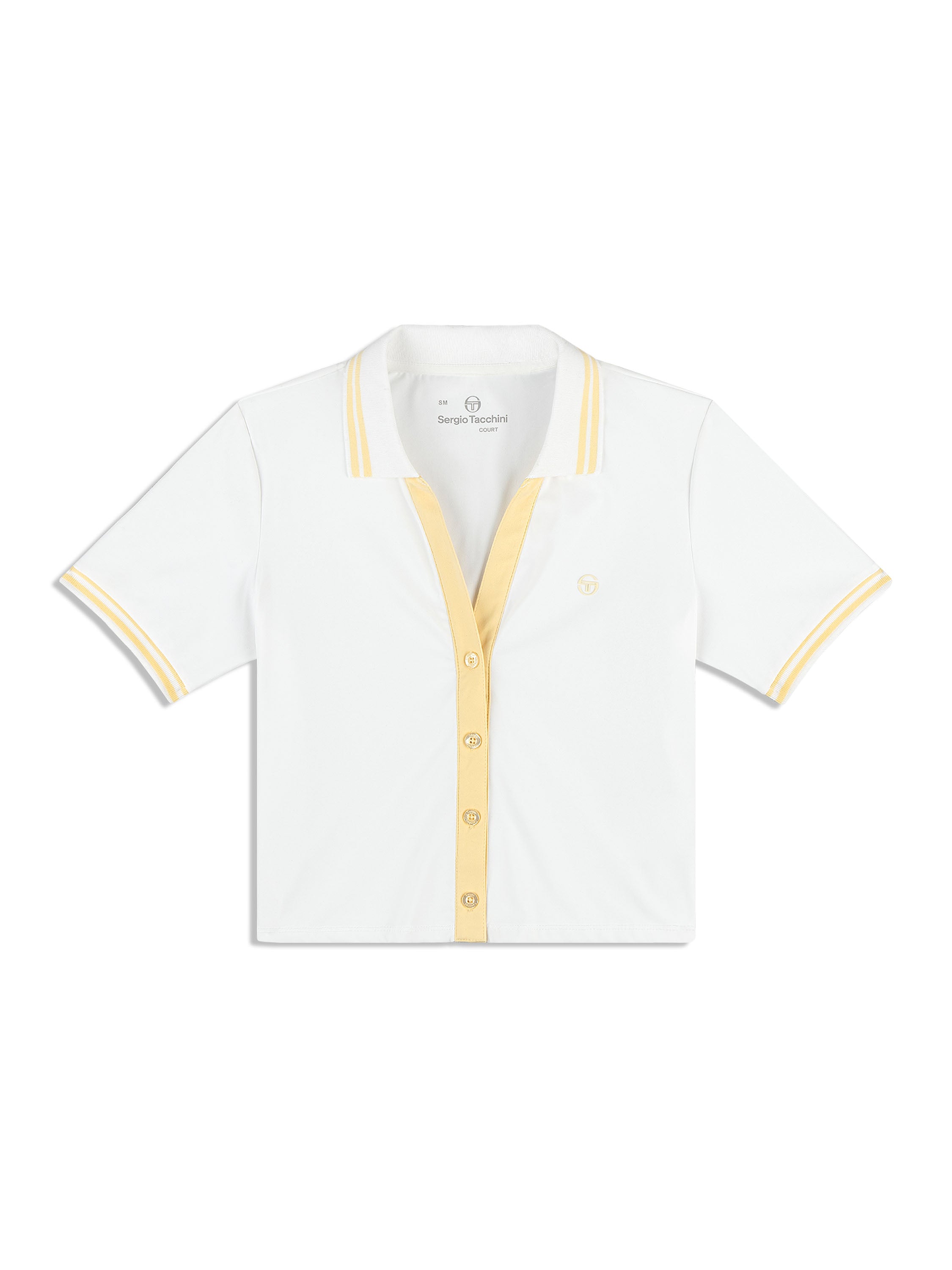 Idalia Cropped Polo Shirt for Women - Brilliant White | Casual Summer Top | Perfect for Beach, Brunch & Outdoor Activities