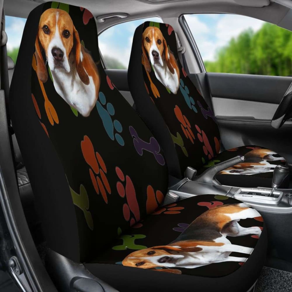Beagle Black Car Seat Cover - Waterproof & Non-Slip Pet Seat Protector for Dogs - Perfect for SUVs, Trucks & Sedans - Easy to Clean & Install