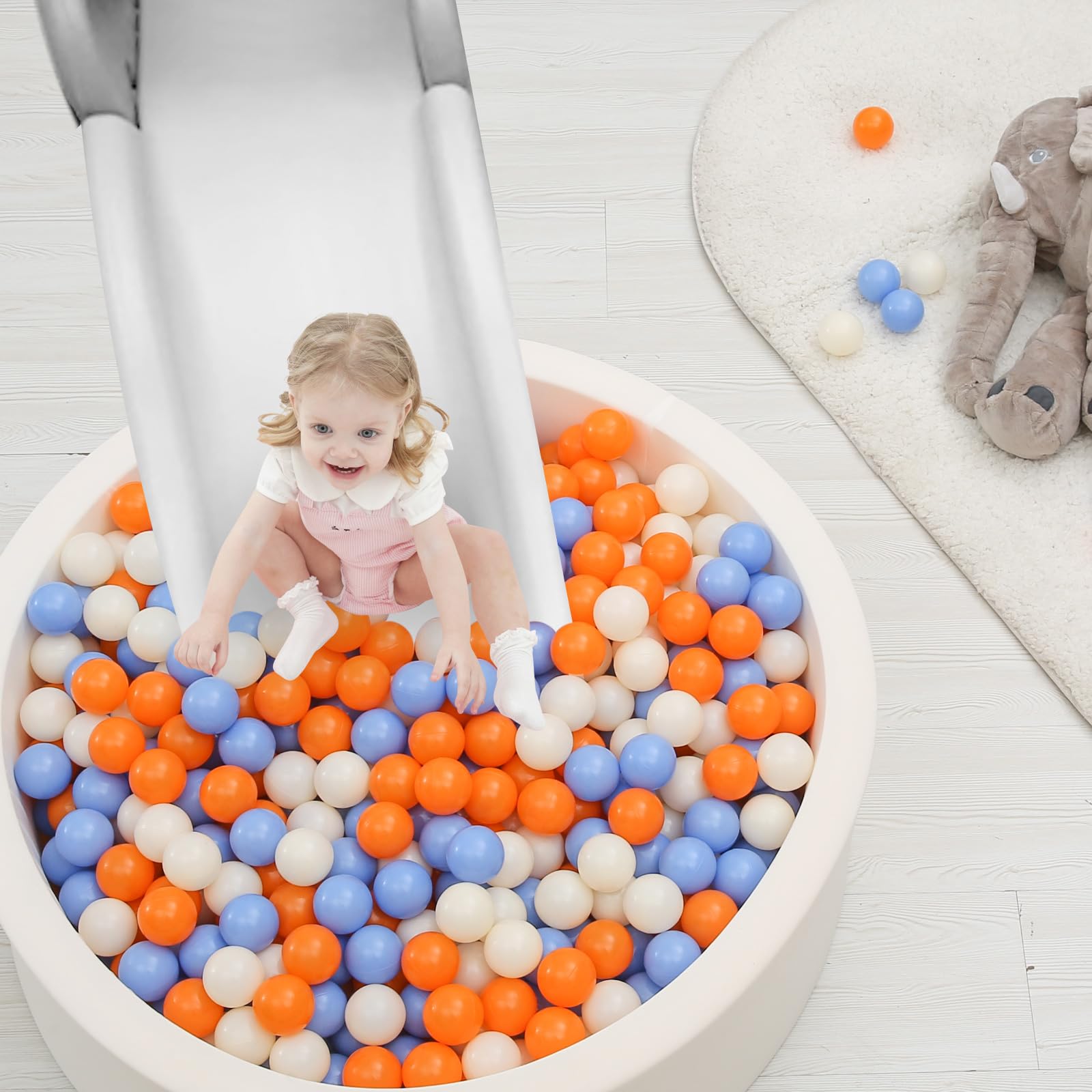 TRENDPLAY 100-Pack Plastic Ball Pit Balls - Hollow, Non-Toxic & Safe for Kids - Perfect for Toddler Play Pools, Birthday Parties & Festival Decorations - Indoor & Outdoor Fun for Children's Playtime